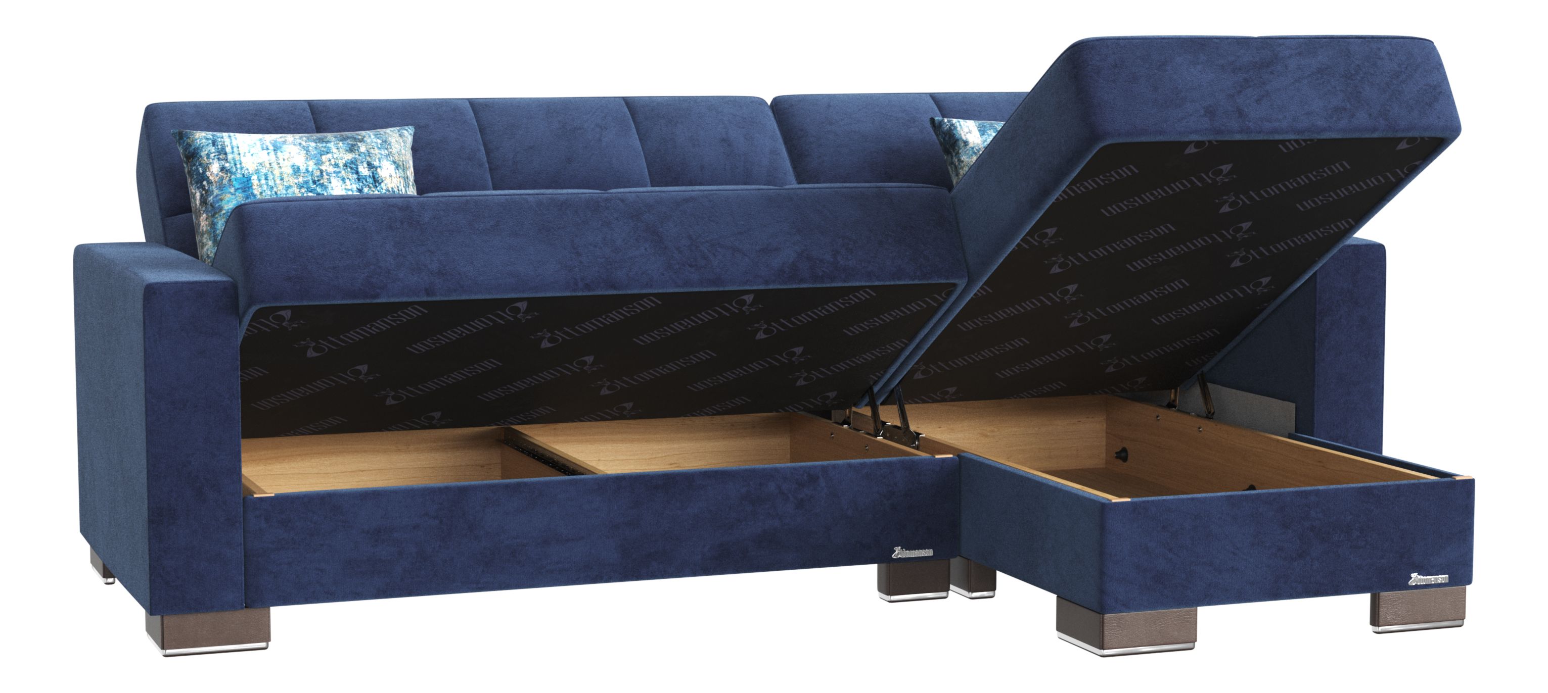 Armada Fabric Convertible L-Shaped Sectional Sofa
