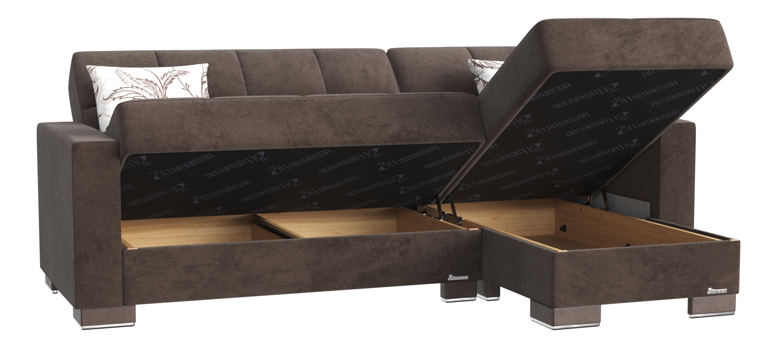 Armada Fabric Convertible L-Shaped Sectional Sofa