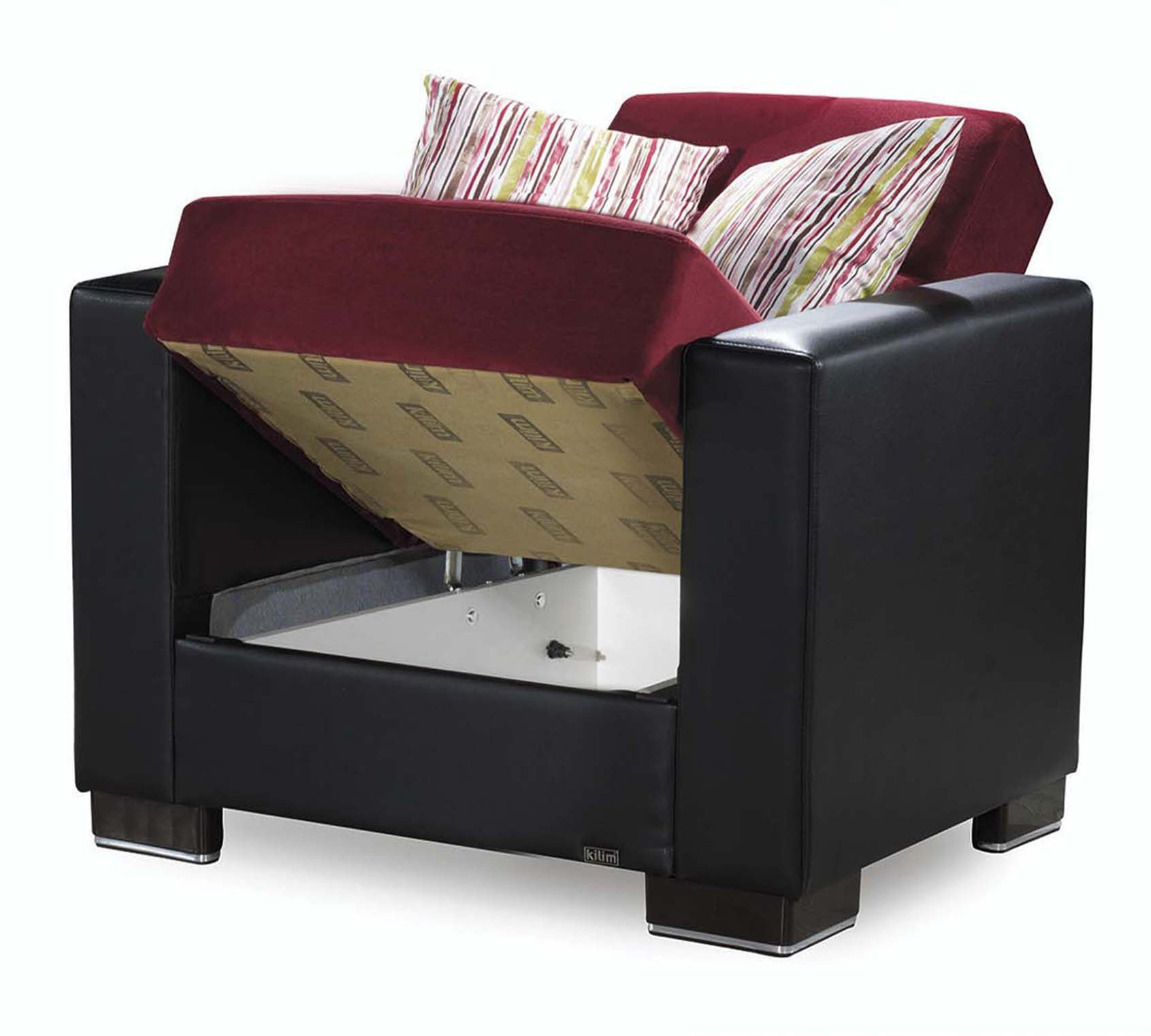 Armada Fabric/PU Convertible Sleeper Chair