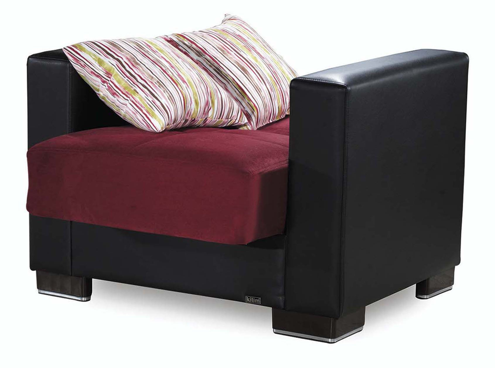 Armada Fabric/PU Convertible Sleeper Chair