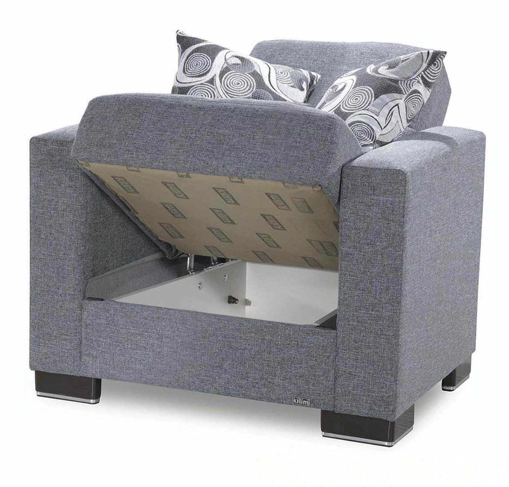 Armada Chenille Fabric Convertible Sleeper Chair