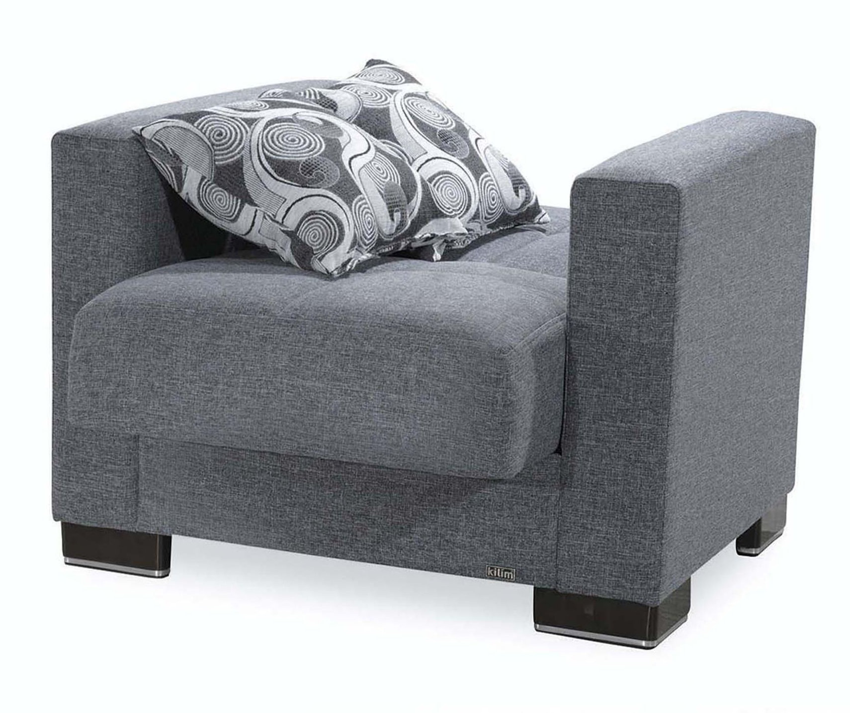 Armada Chenille Fabric Convertible Sleeper Chair