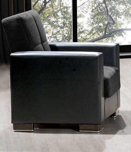 Armada Fabric/PU Convertible Sleeper Chair