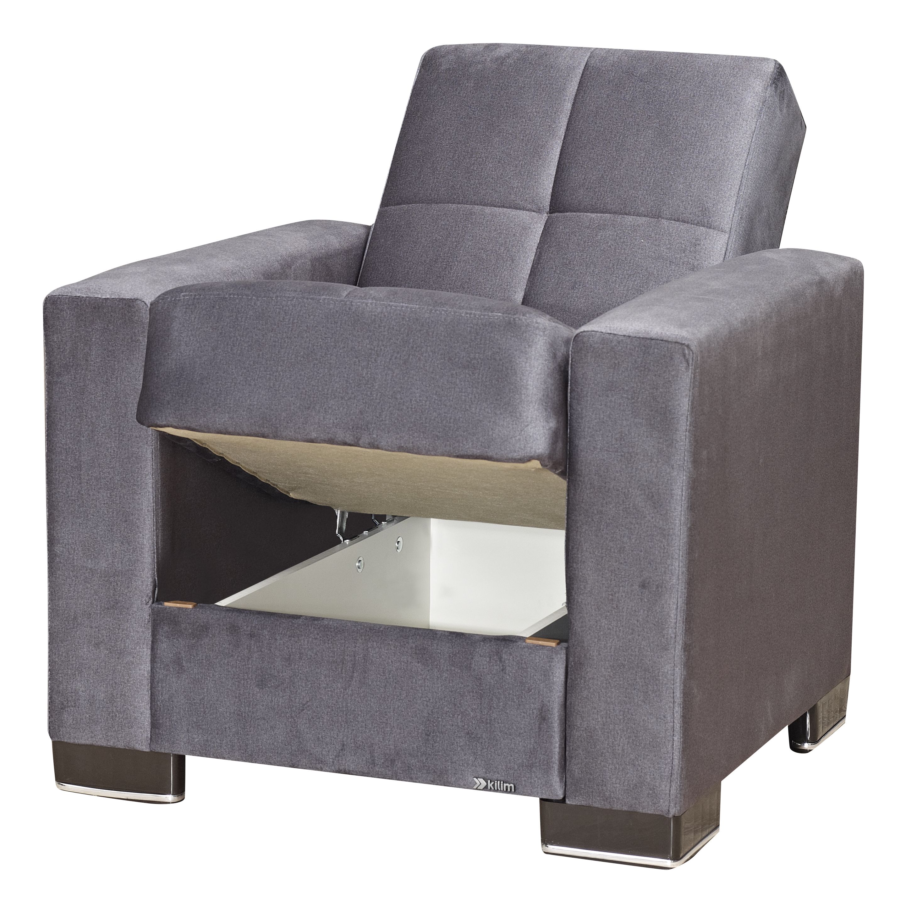 Armada Microfiber Fabric/PU Convertible Sleeper Chair