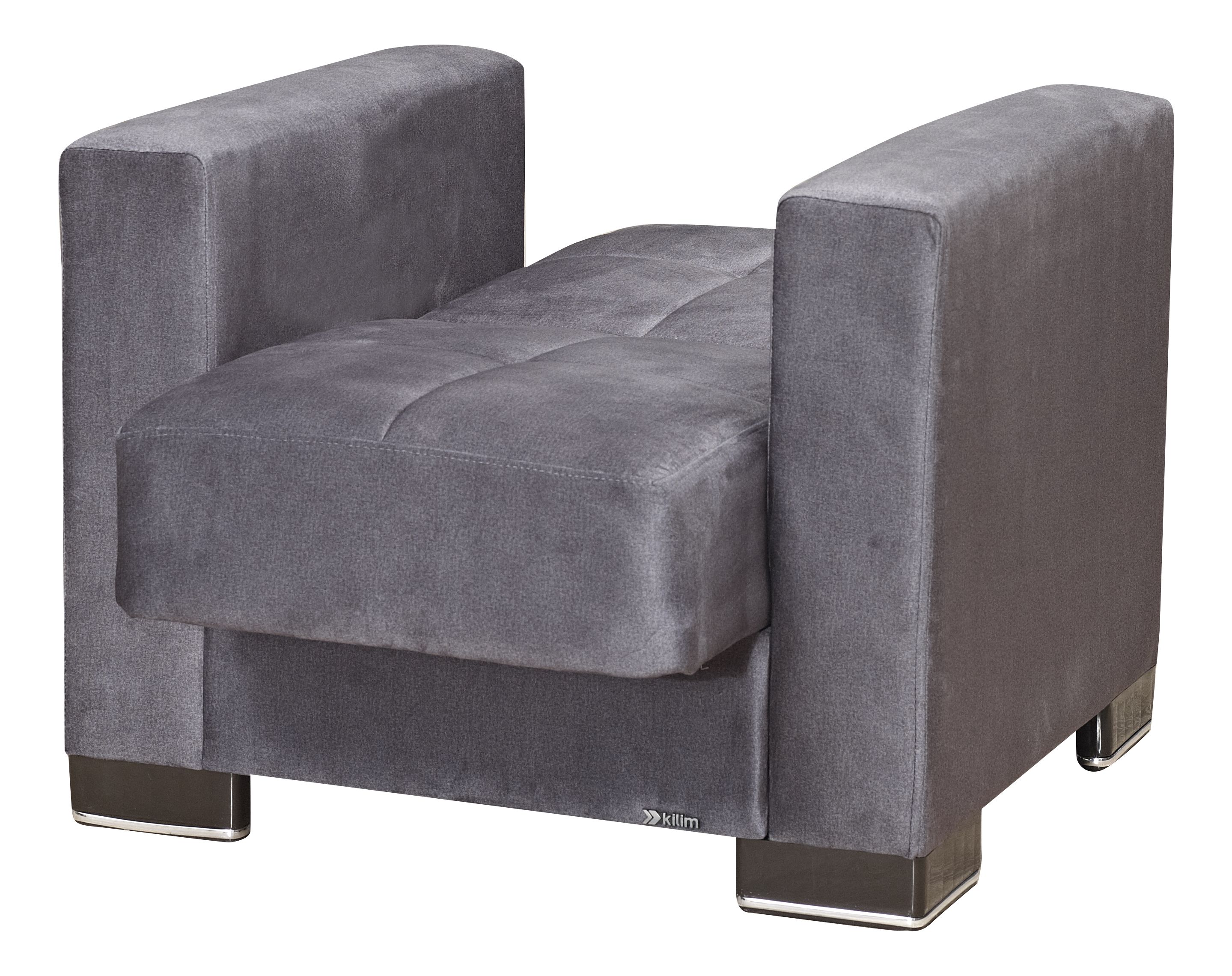 Armada Microfiber Fabric/PU Convertible Sleeper Chair