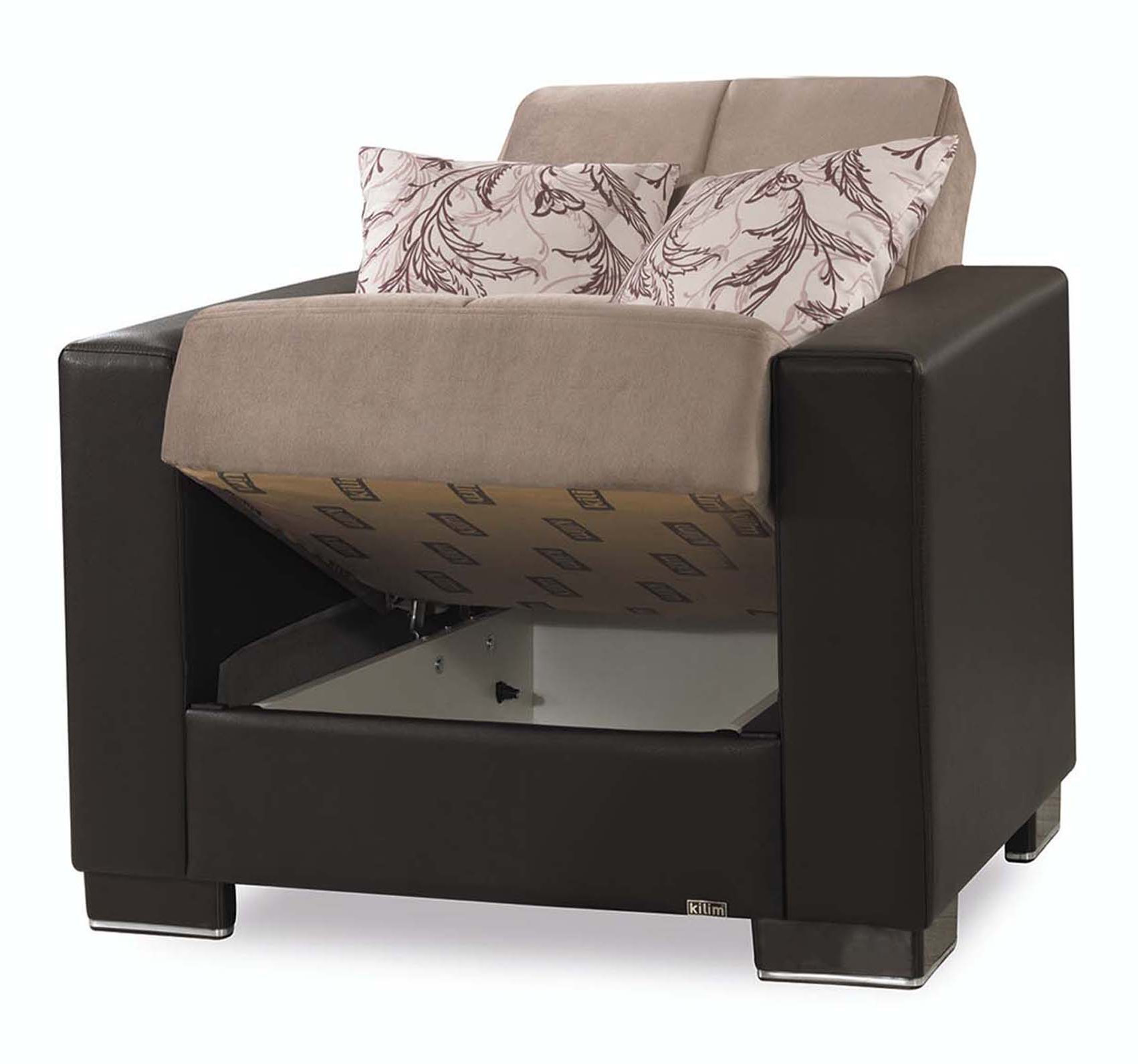 Armada Fabric/PU Convertible Sleeper Chair