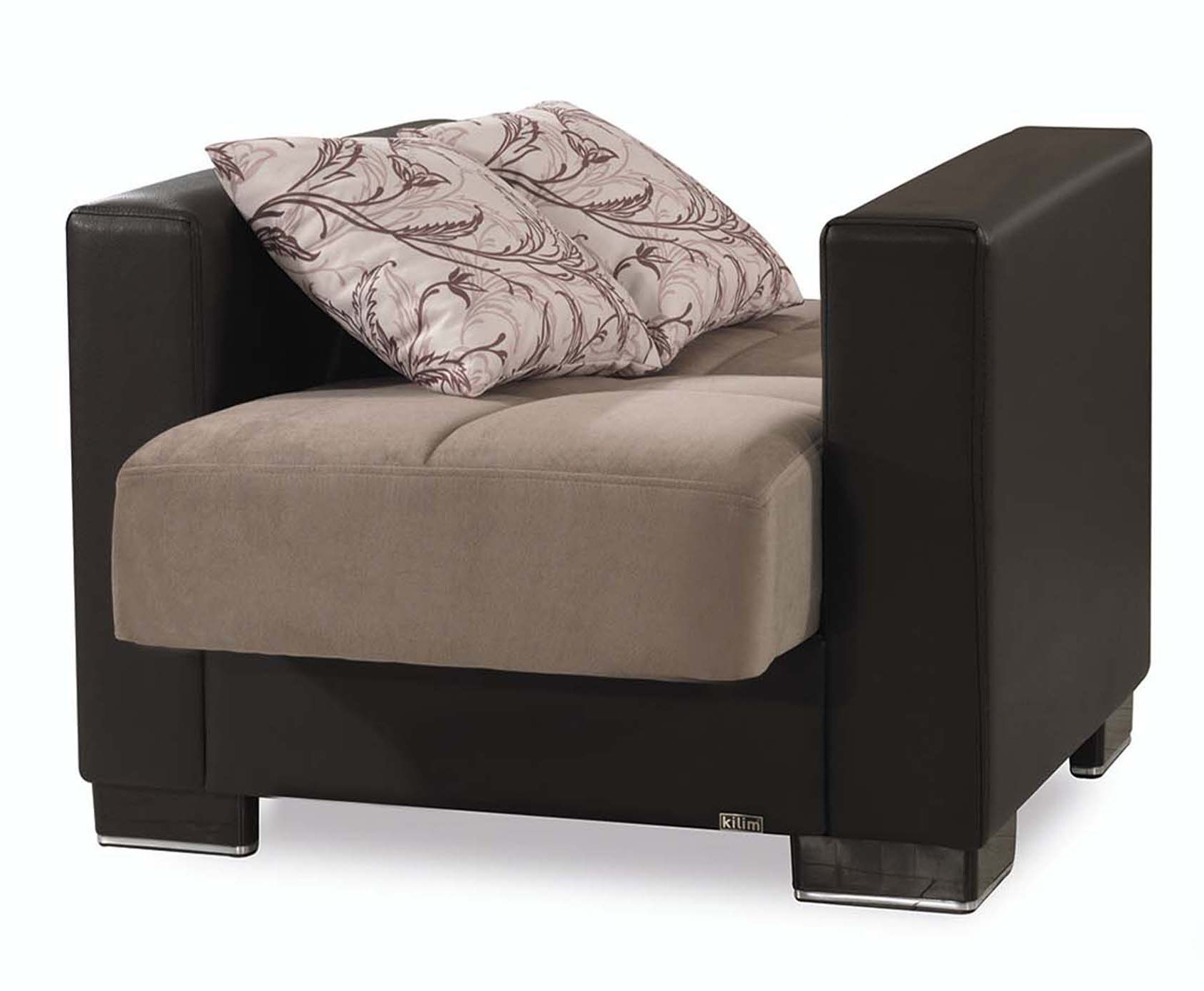 Armada Fabric/PU Convertible Sleeper Chair