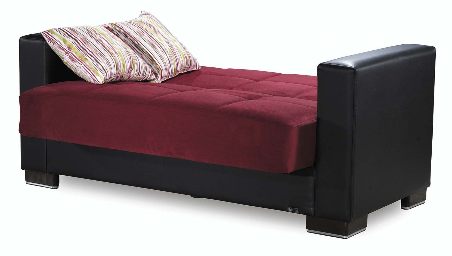 Armada Fabric/PU Convertible Loveseat