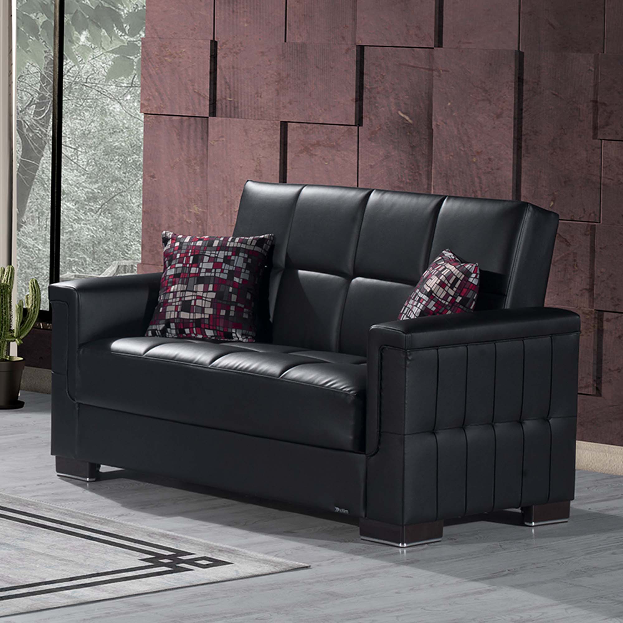 Armada PU Convertible Loveseat