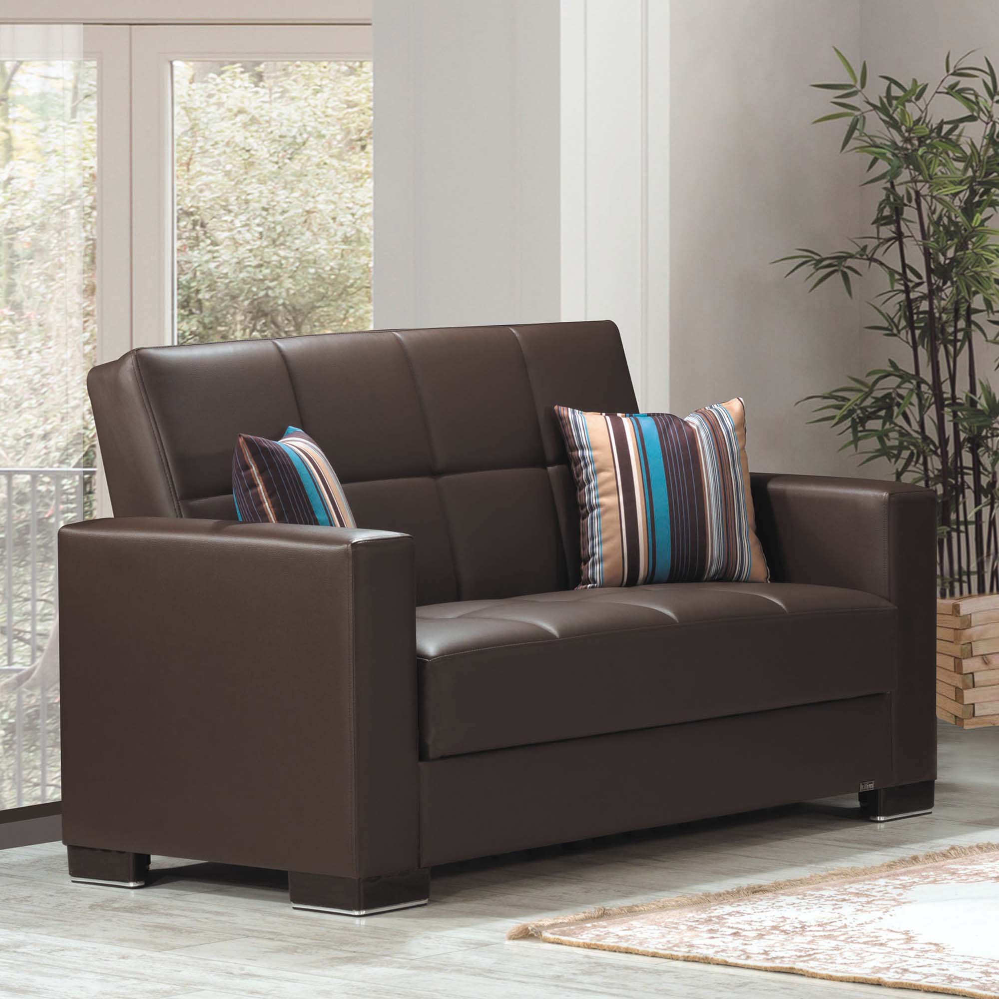 Armada PU Convertible Loveseat