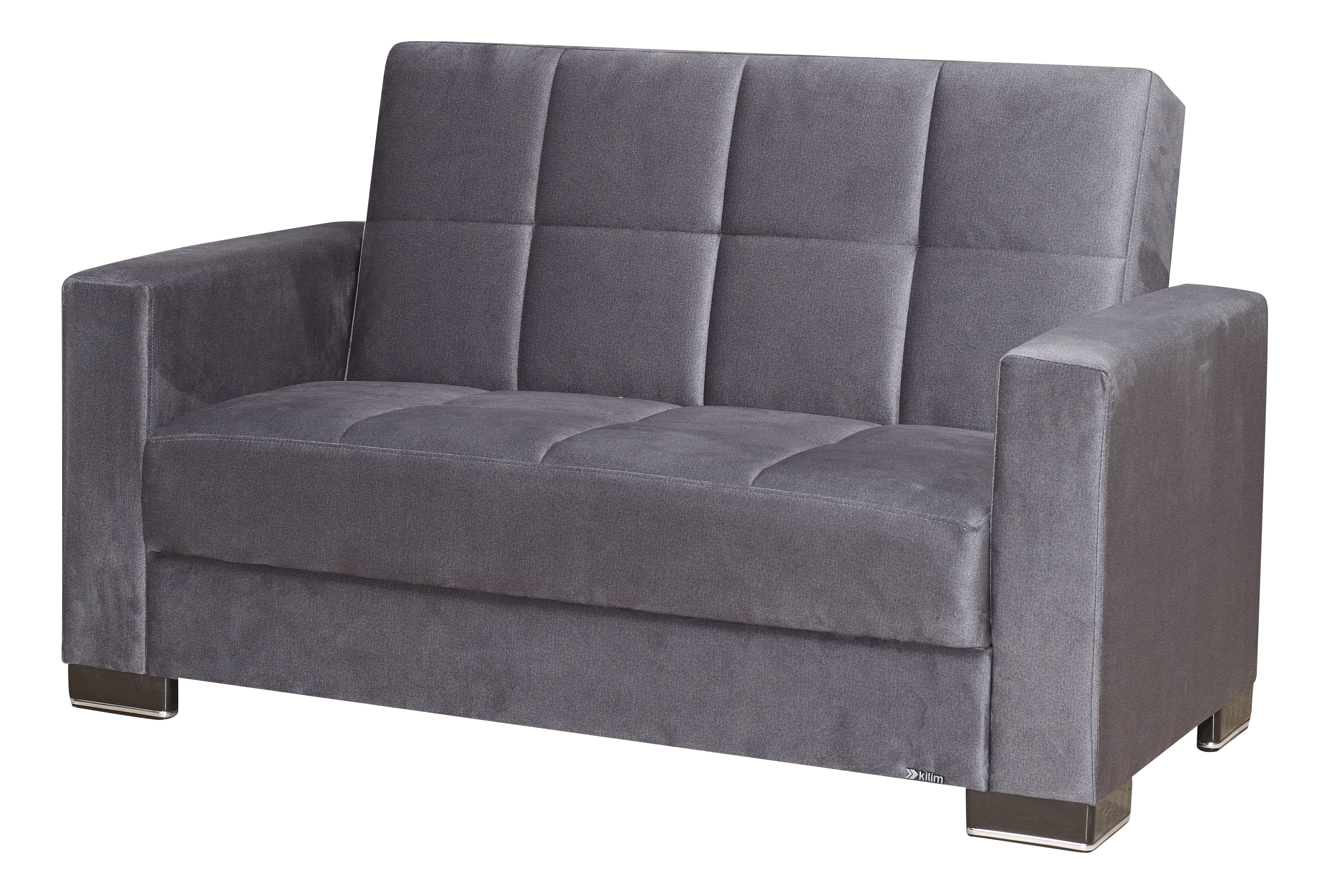Armada Fabric/PU Convertible Loveseat