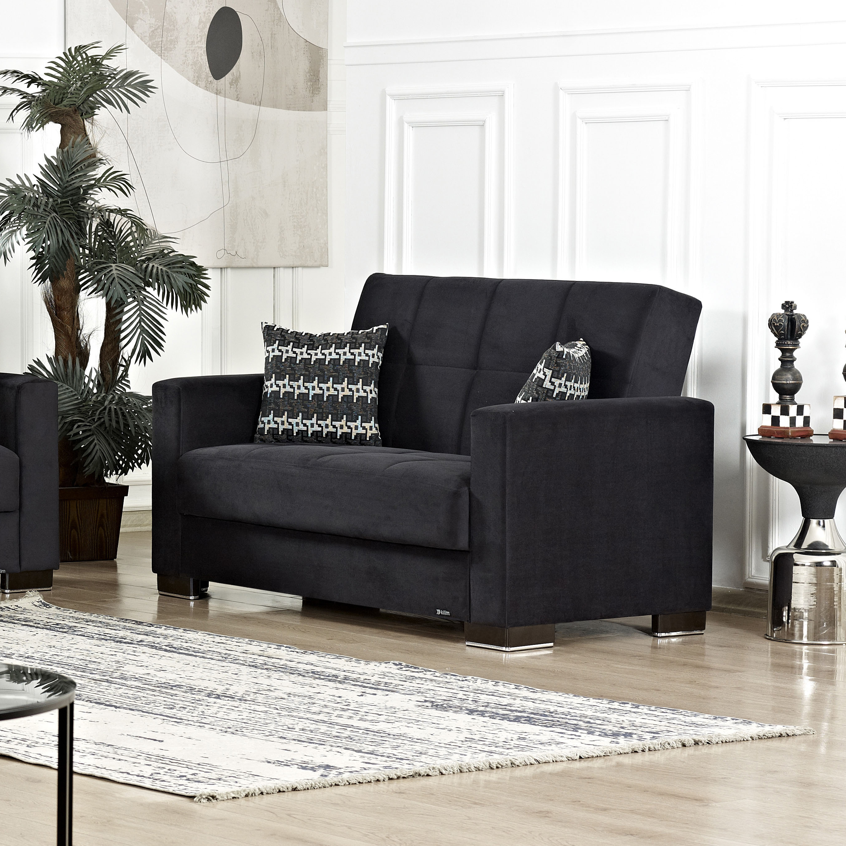 Armada Fabric Convertible Loveseat