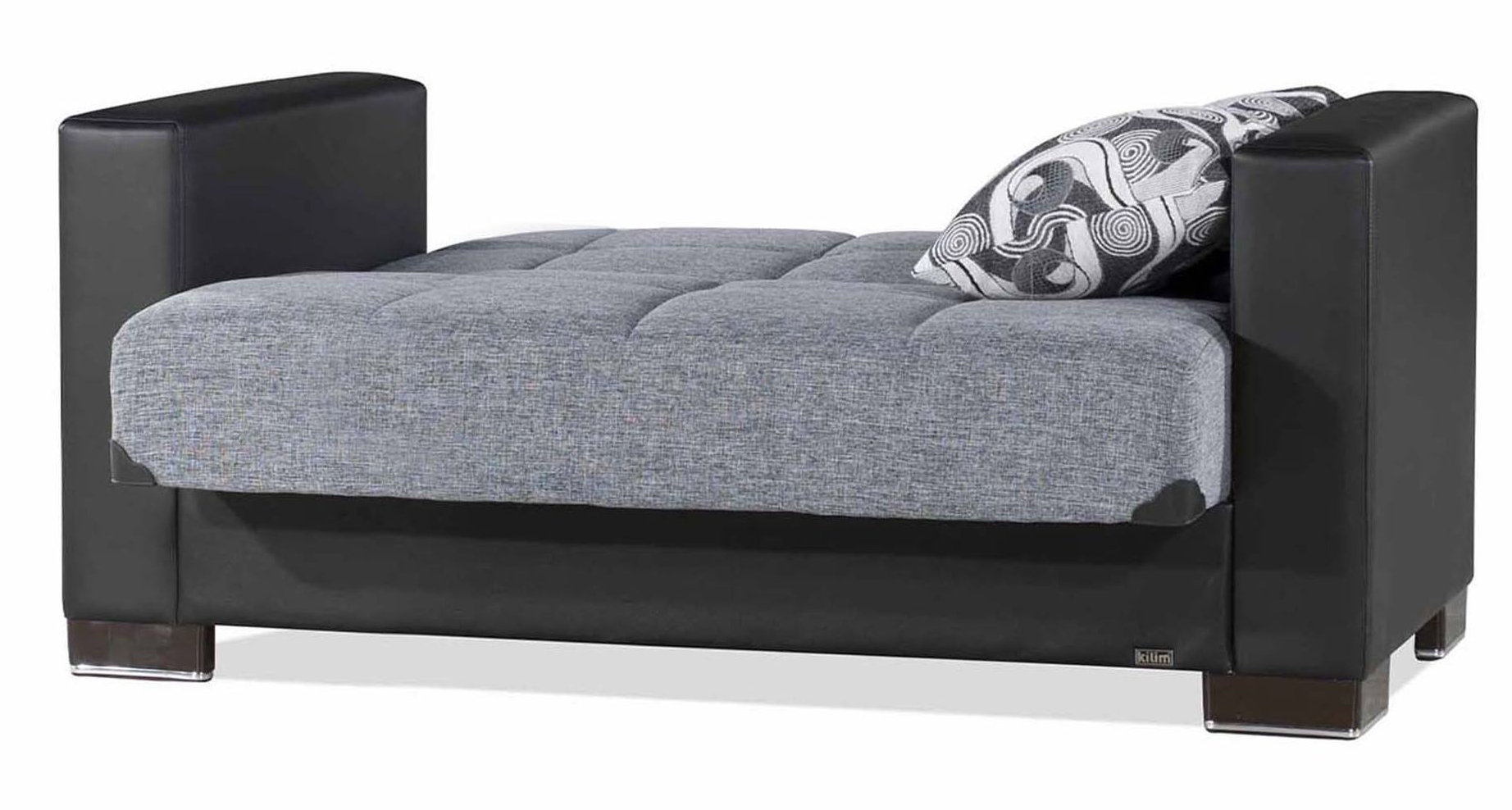 Armada Fabric/PU Convertible Loveseat