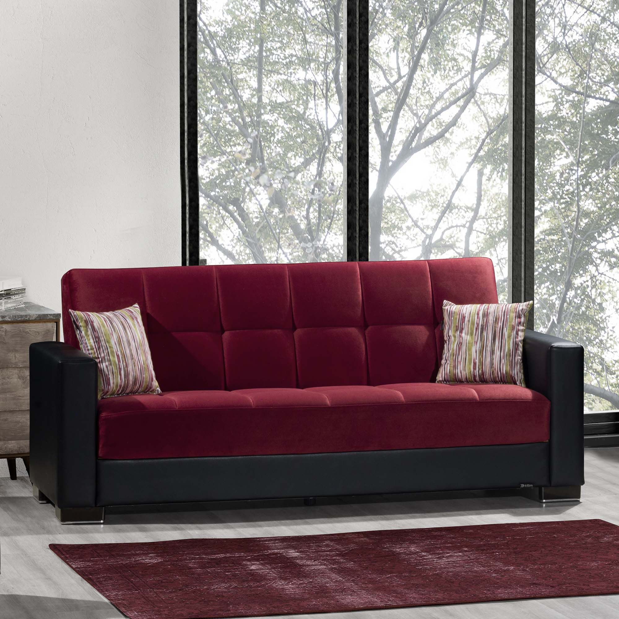 Armada Fabric/PU Convertible Sofabed