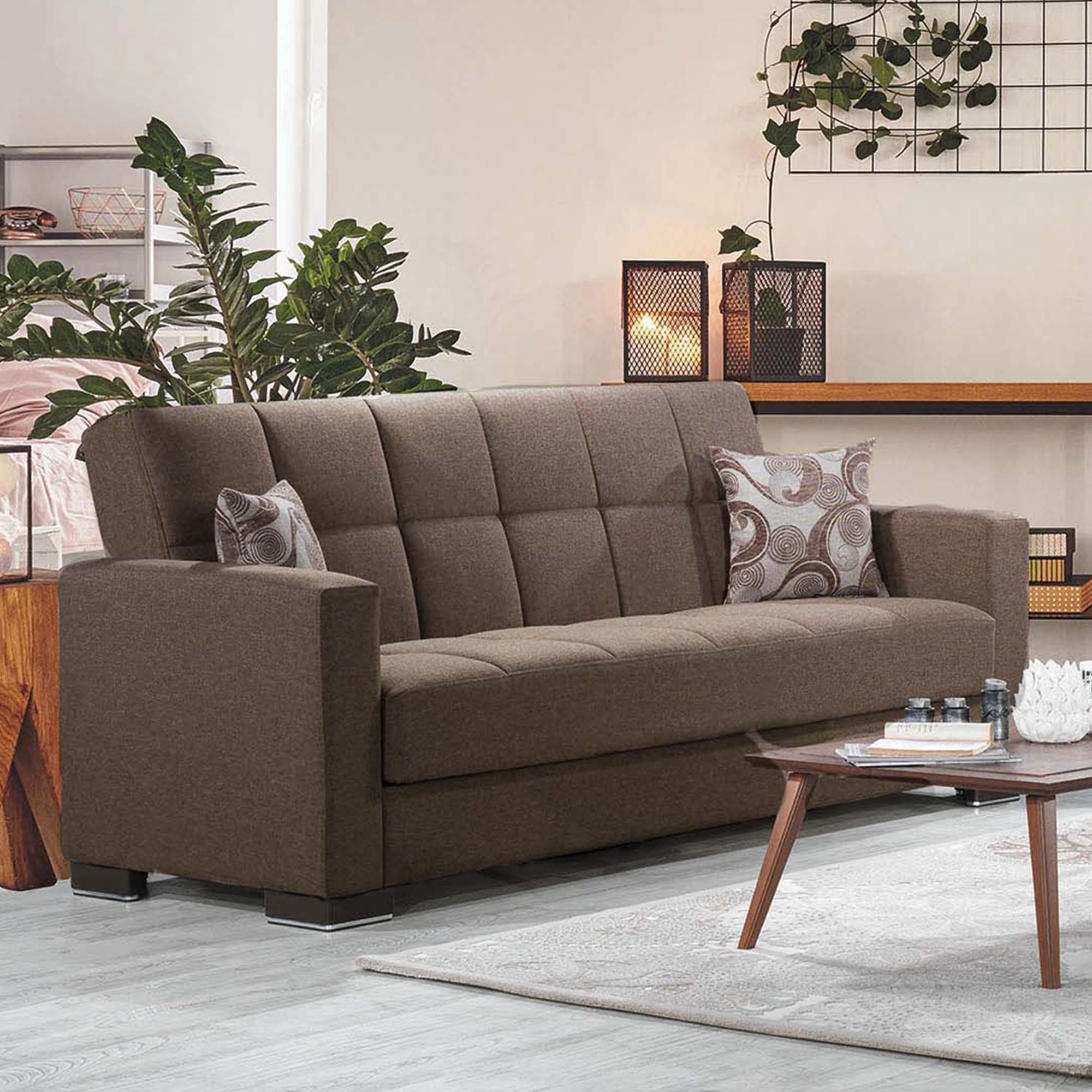 Armada Chenille Fabric Convertible Sofabed