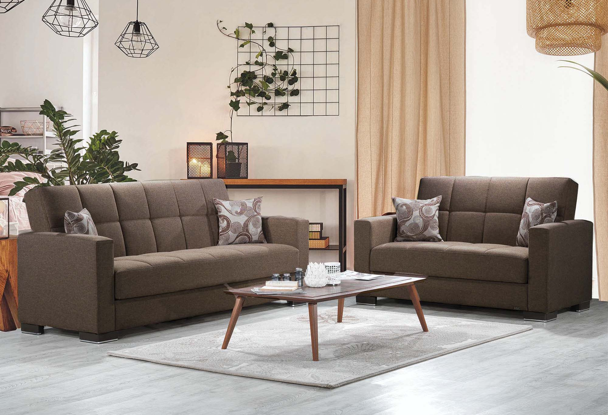 Armada Chenille Fabric Convertible Sofabed