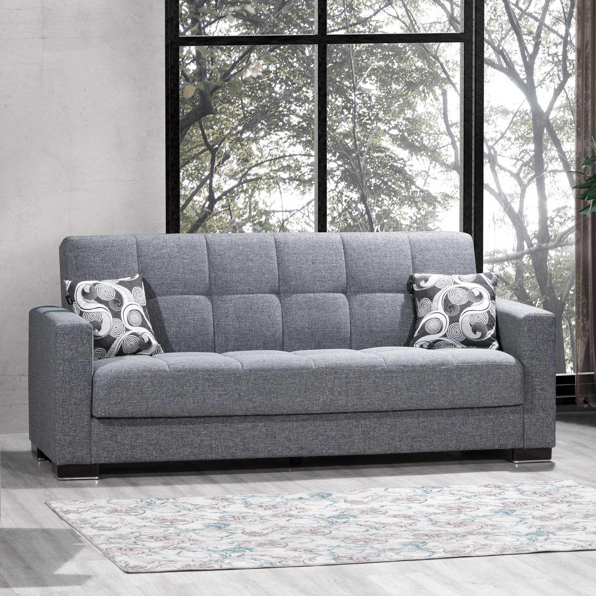 Armada Chenille Fabric Convertible Sofabed
