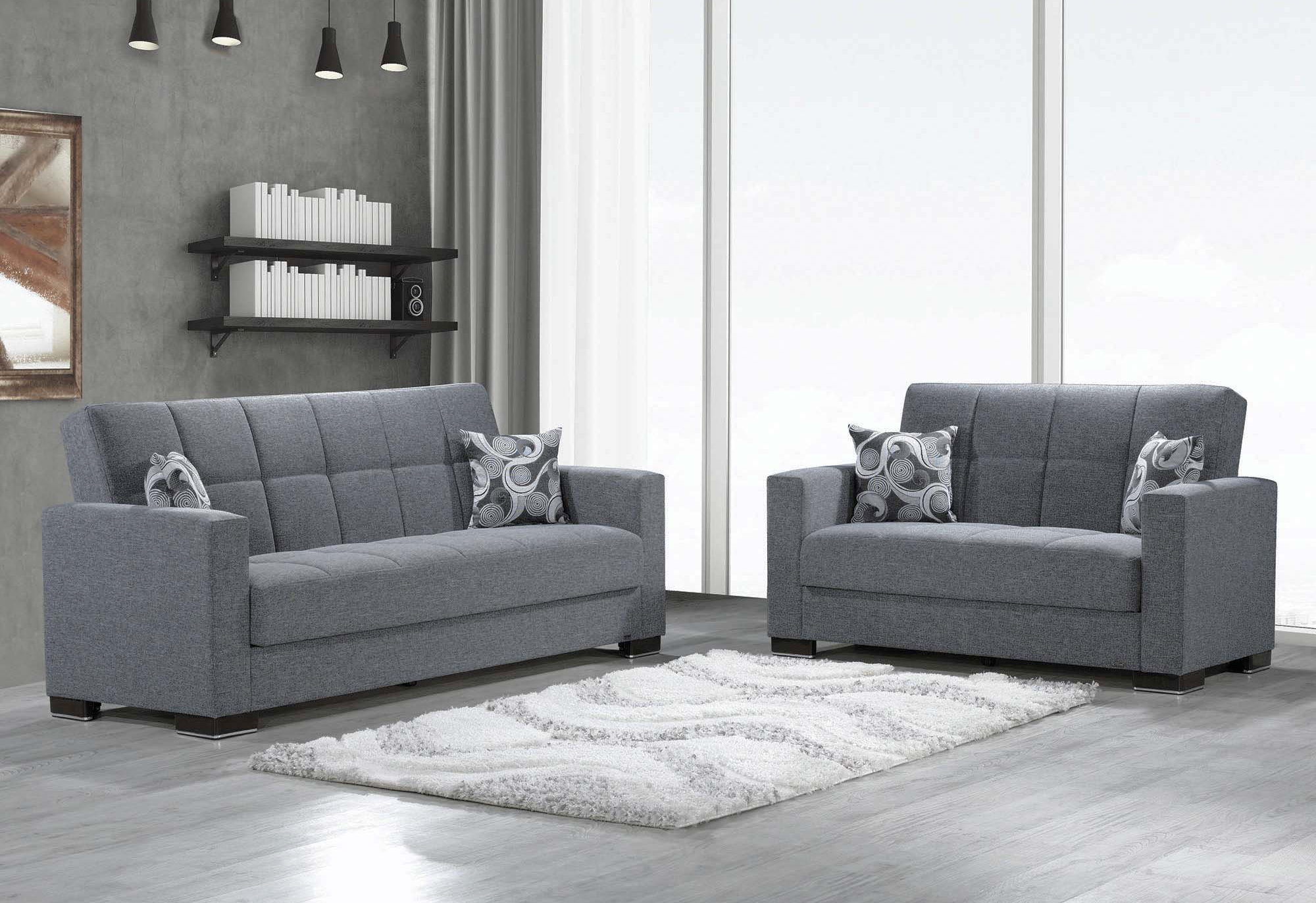 Armada Chenille Fabric Convertible Sofabed