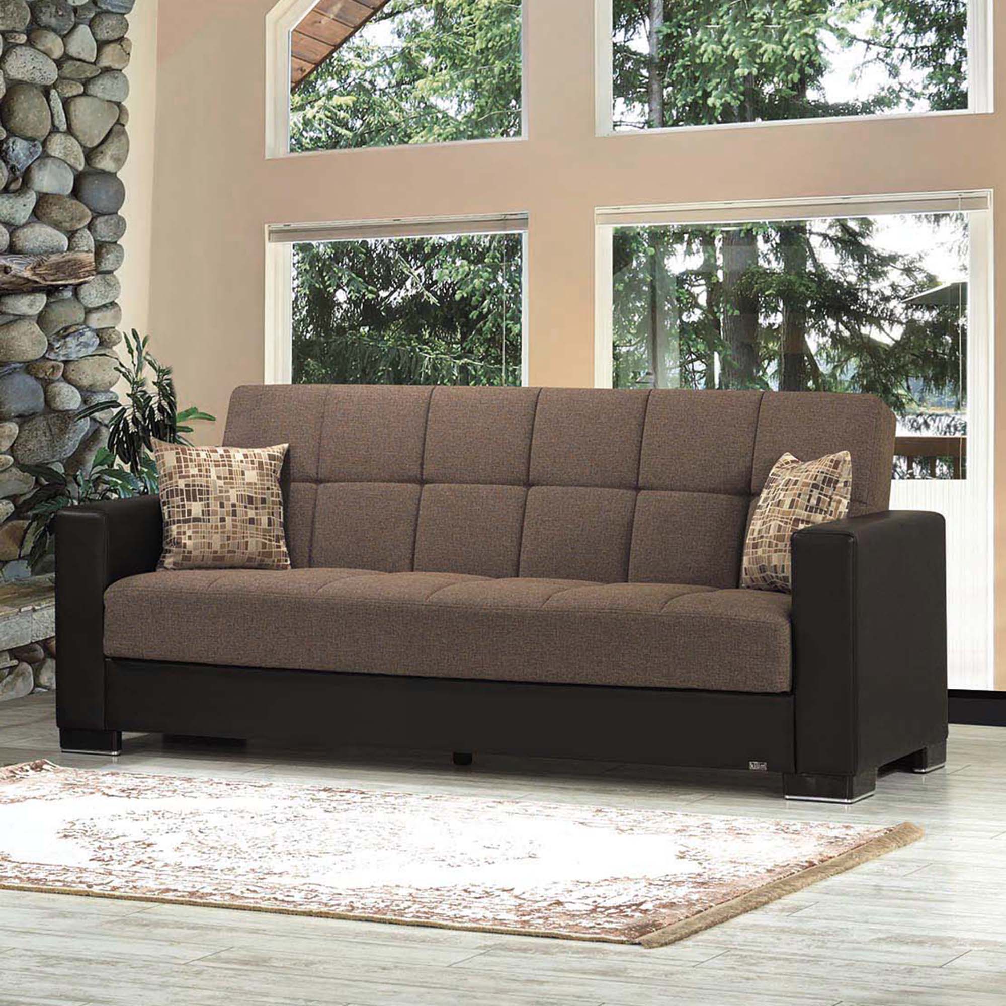 Armada Fabric/PU Convertible Sofabed