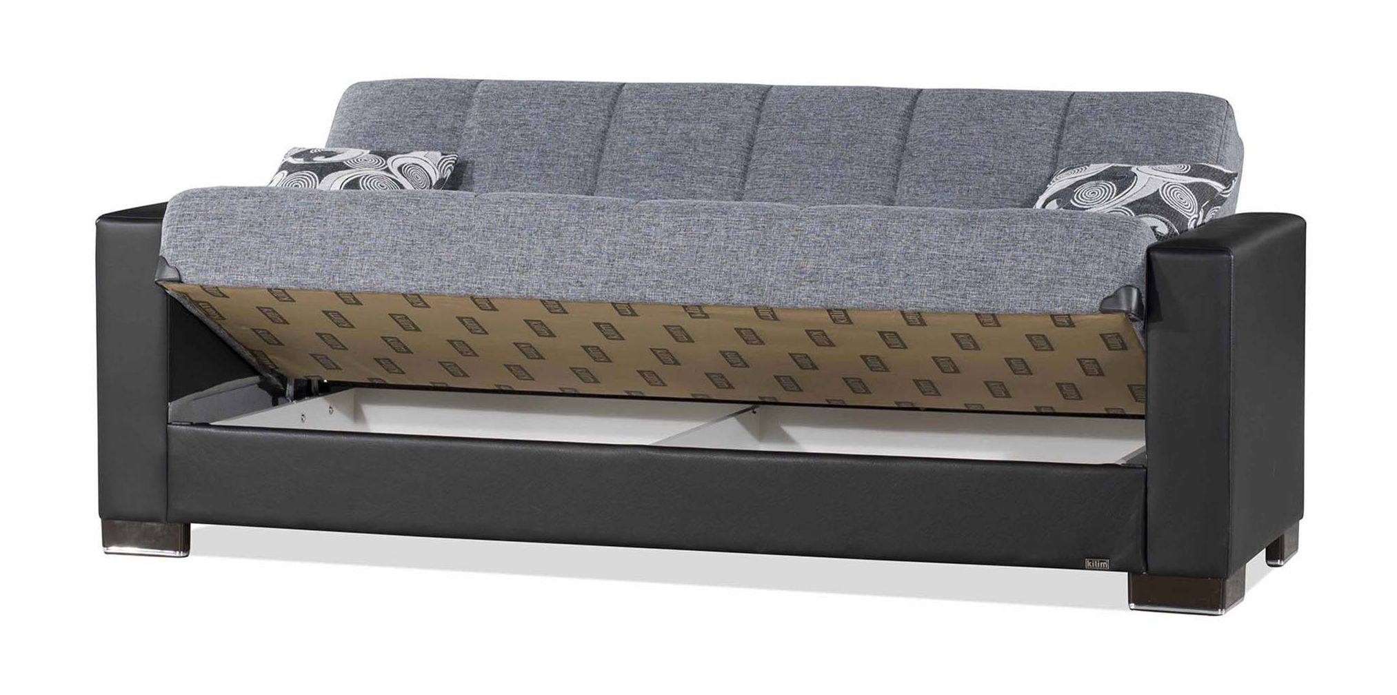 Armada Chenille Fabric/PU Convertible Sofabed