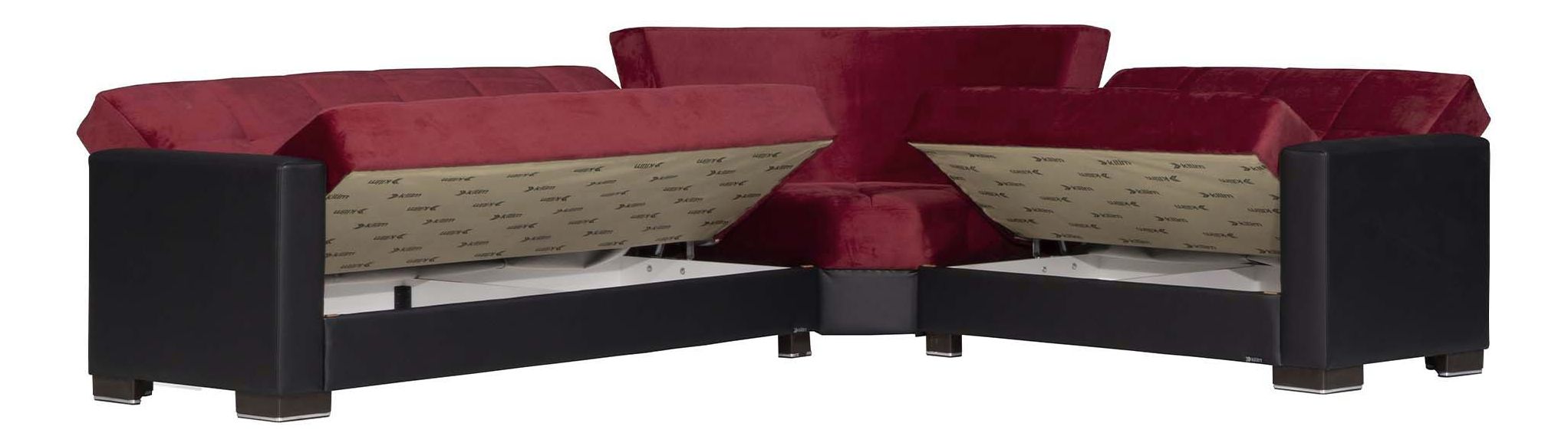 Armada Fabric/PU Convertible Sectional Sofa