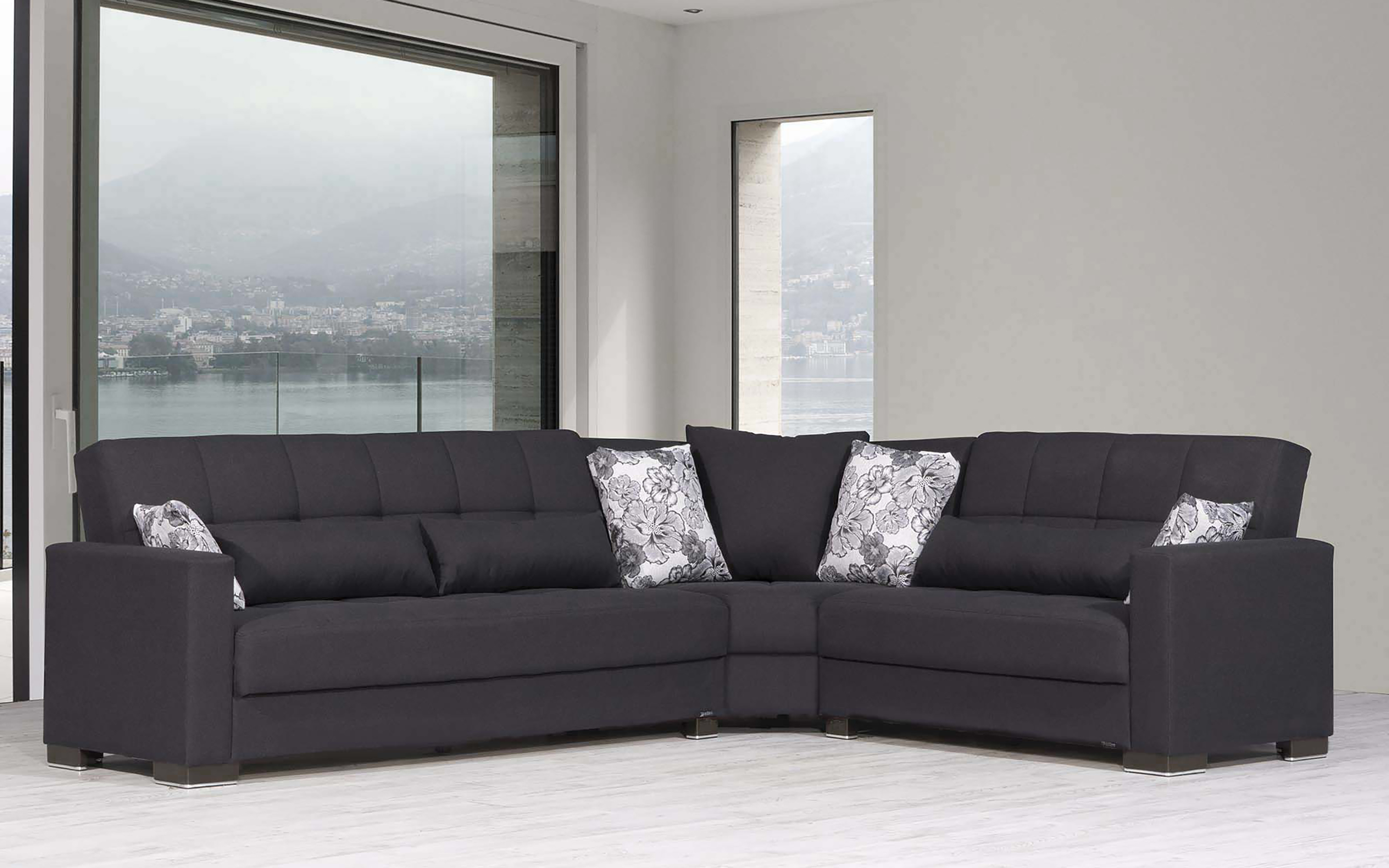 Armada Fabric Convertible Sectional Sofa