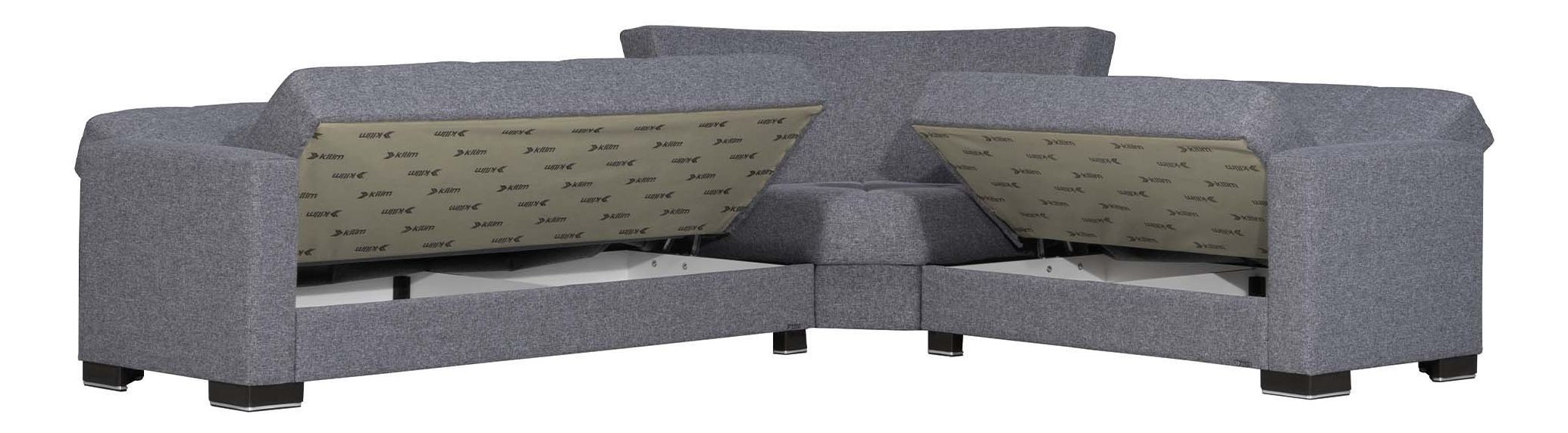 Armada Chenille Fabric Convertible Sectional Sofa