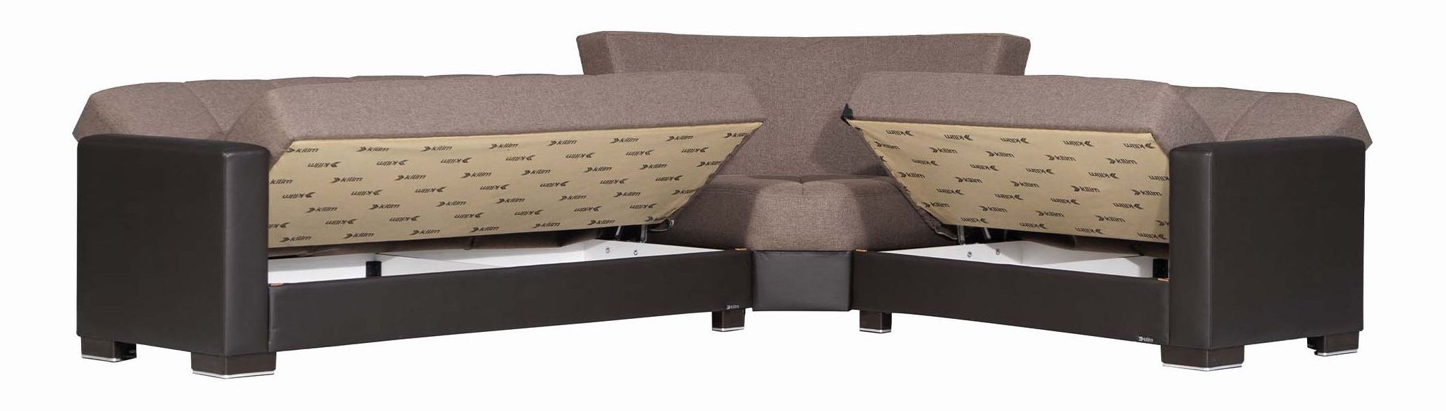 Armada Fabric/PU Convertible Sectional Sofa