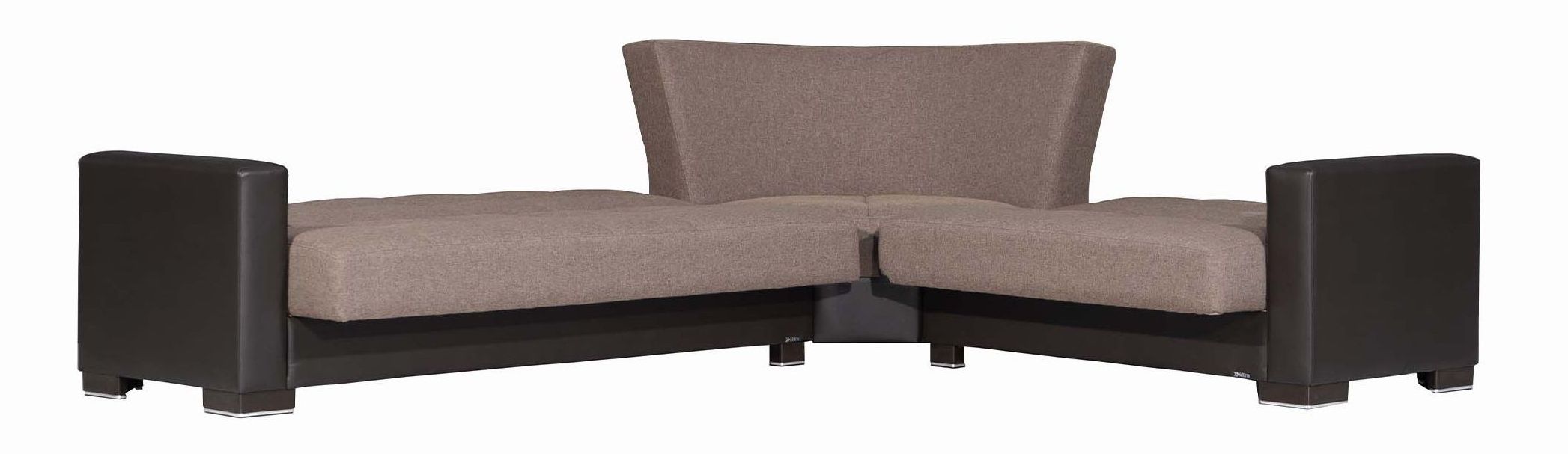 Armada Fabric/PU Convertible Sectional Sofa
