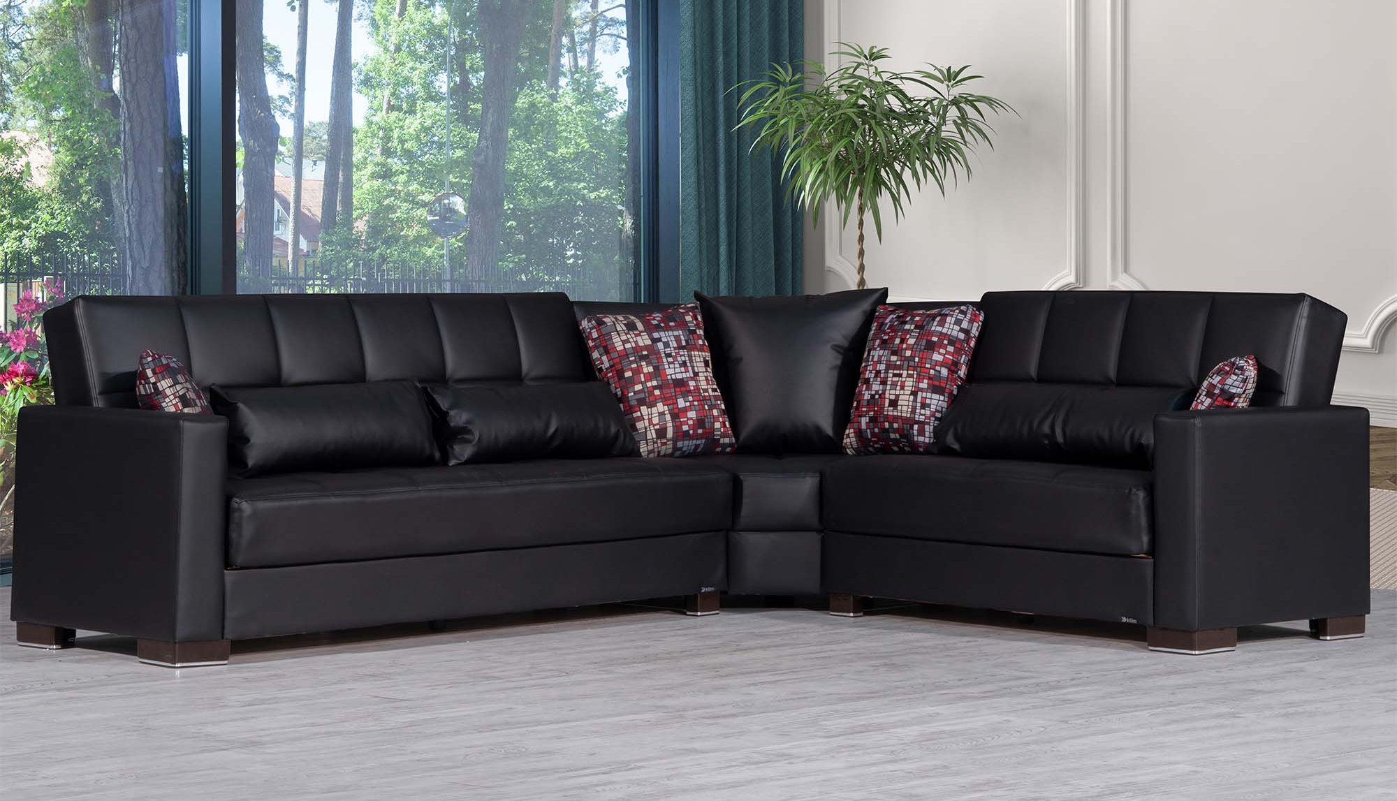Armada PU Convertible Sectional Sofa