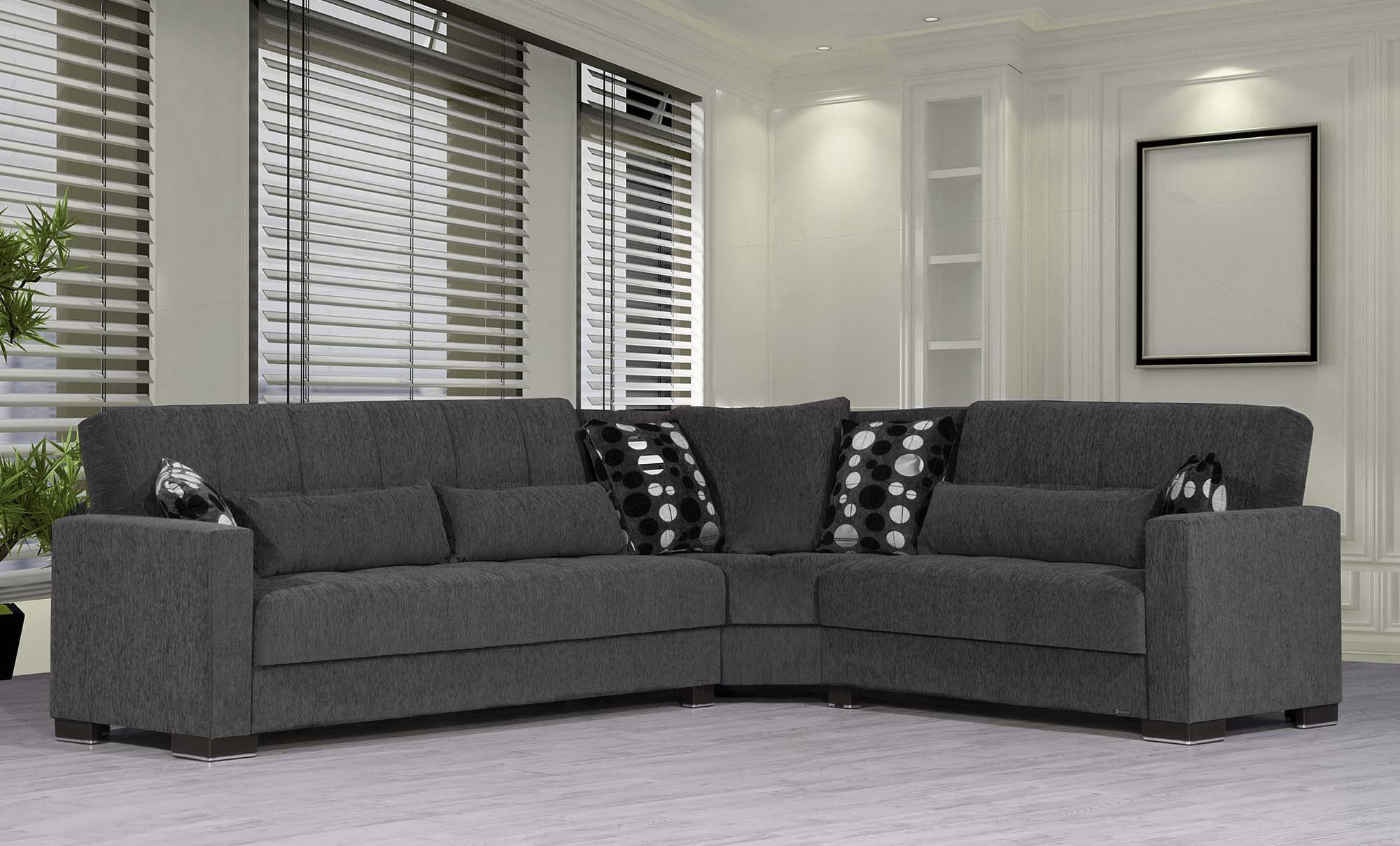 Armada Fabric Convertible Sectional Sofa
