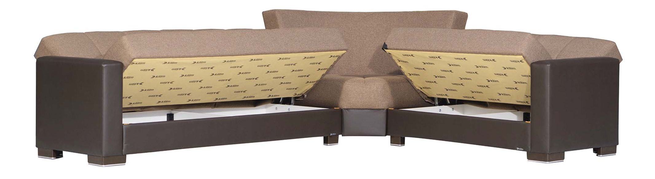 Armada Fabric/PU Convertible Sectional Sofa