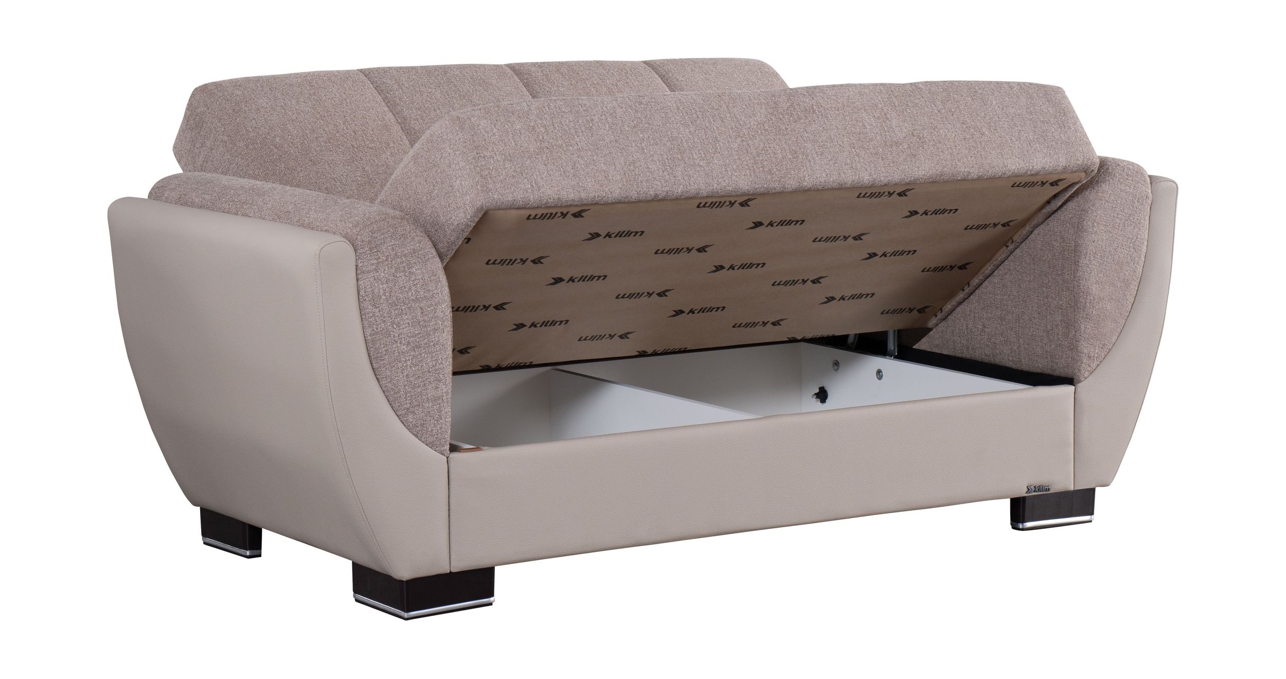 SM Armada Air Fabric/PU Sleeper Loveseat with Storage
