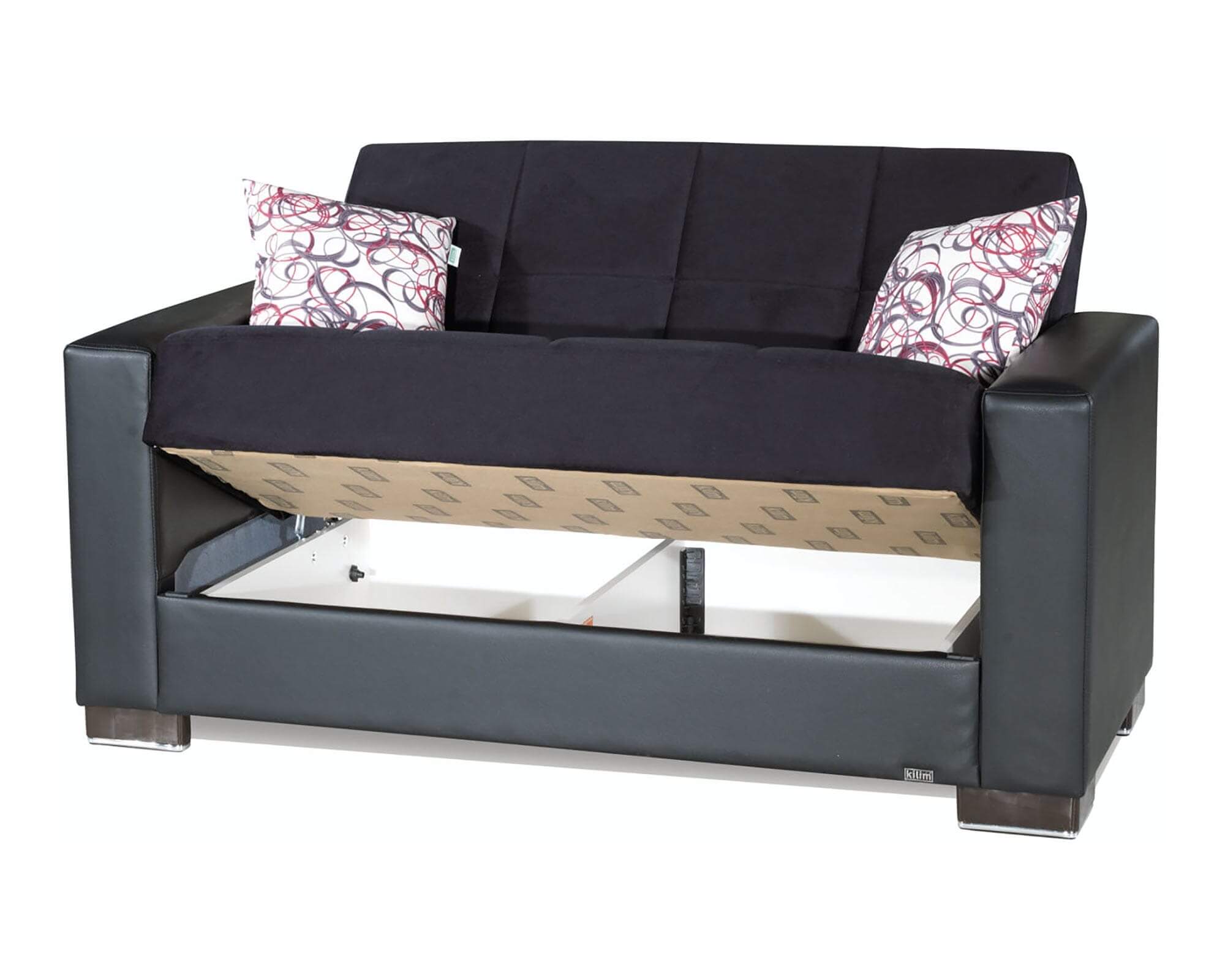 Armada Fabric/PU Convertible Loveseat
