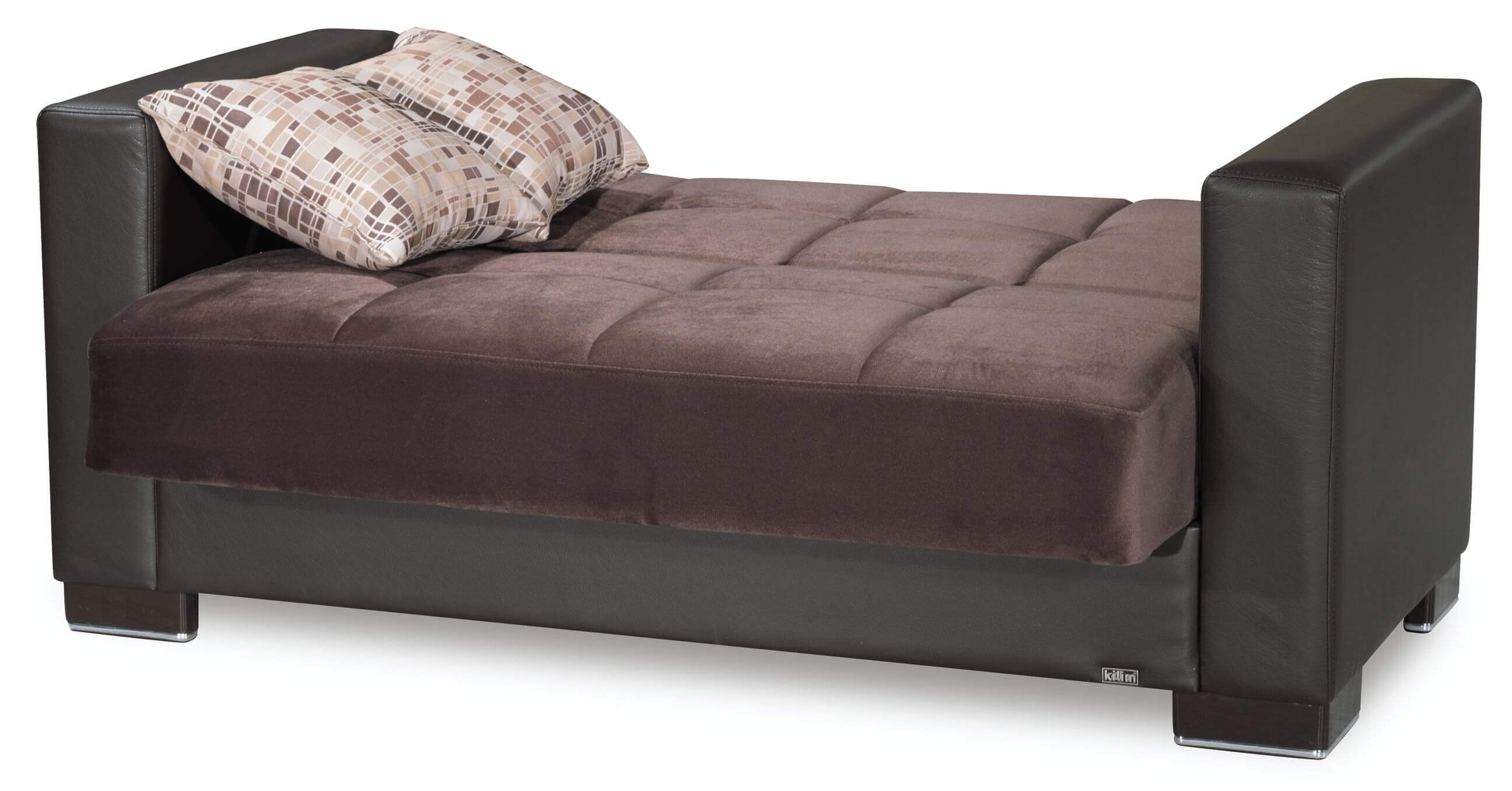 Armada Partial Leather  Wide Convertible Sofa