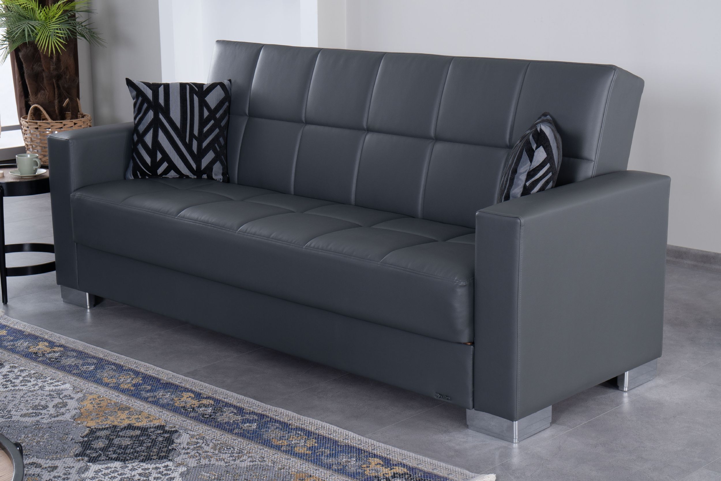 SM Armada Fabric/PU Sleeper Sofa with Storage