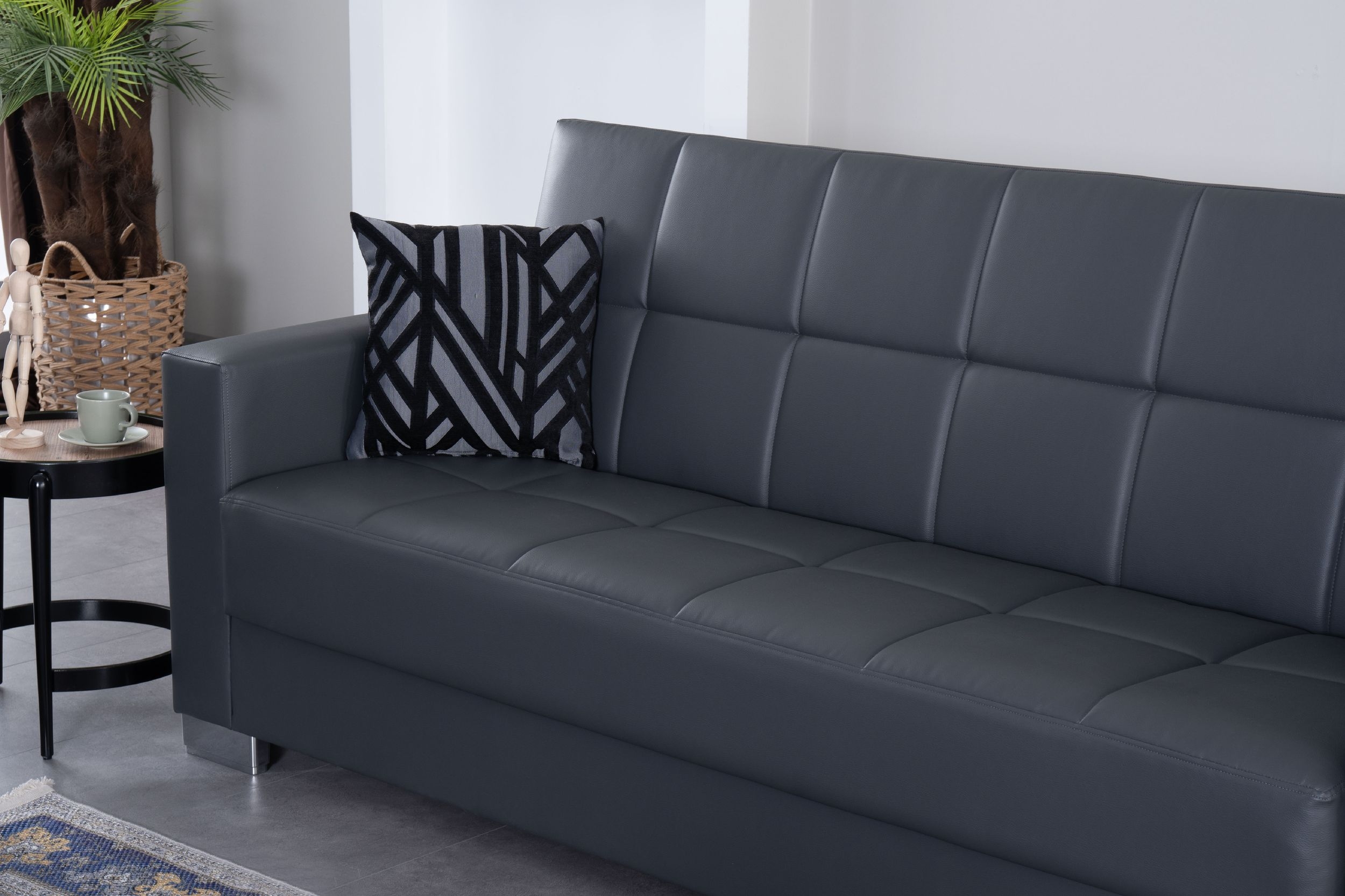 SM Armada Fabric/PU Sleeper Sofa with Storage