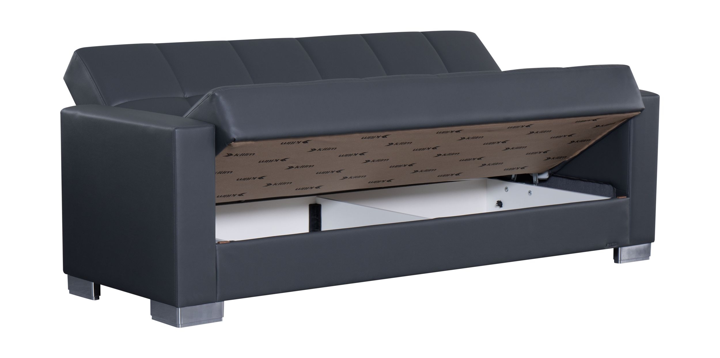 SM Armada Fabric/PU Sleeper Sofa with Storage