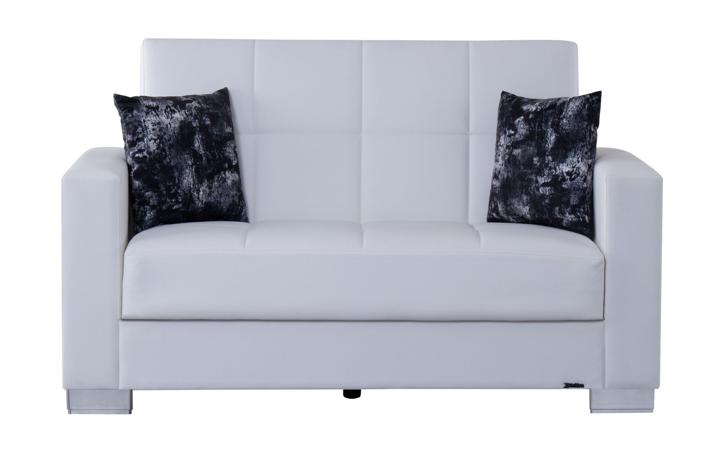 SM Armada Fabric/PU Sleeper Loveseat with Storage