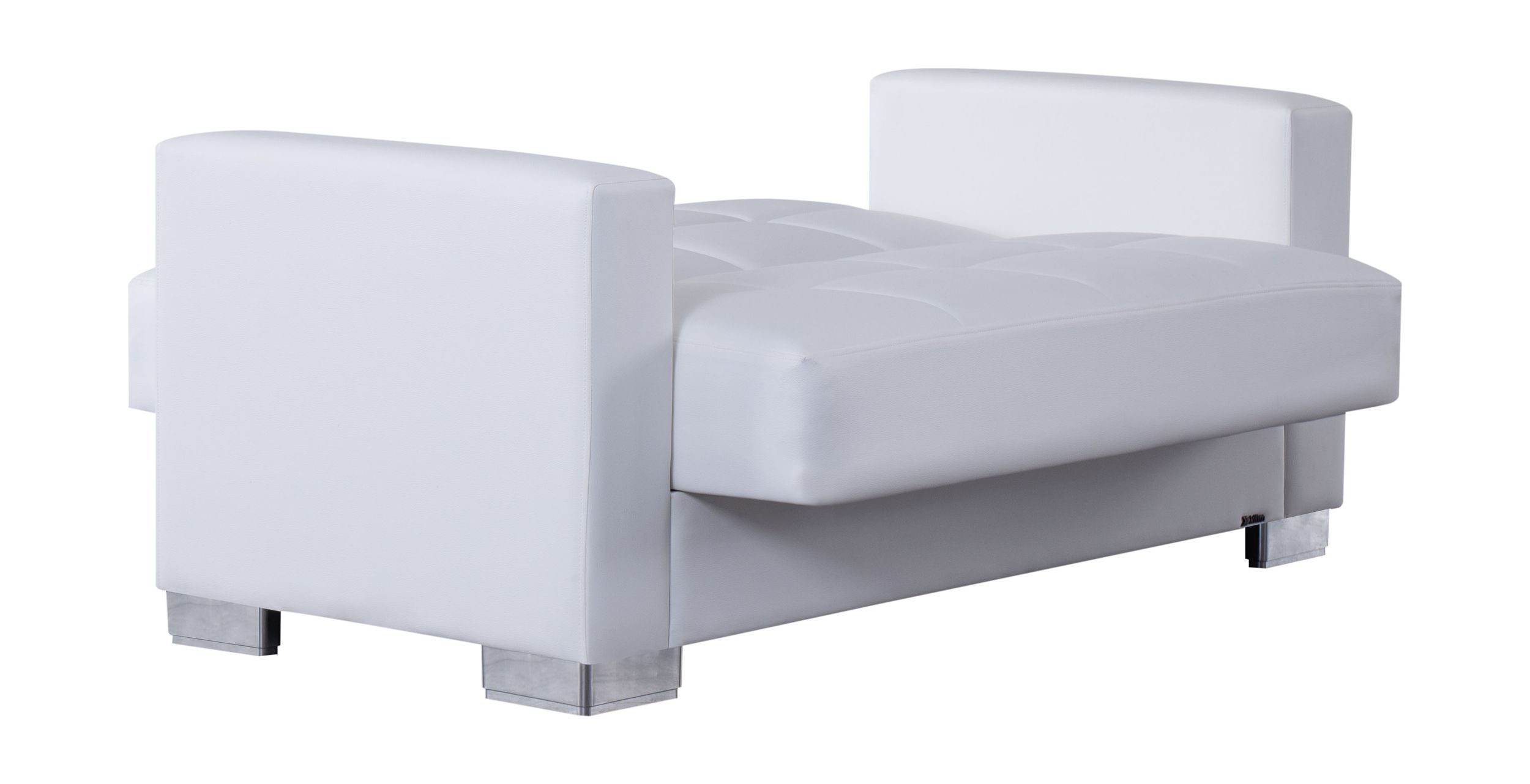 SM Armada Fabric/PU Sleeper Loveseat with Storage