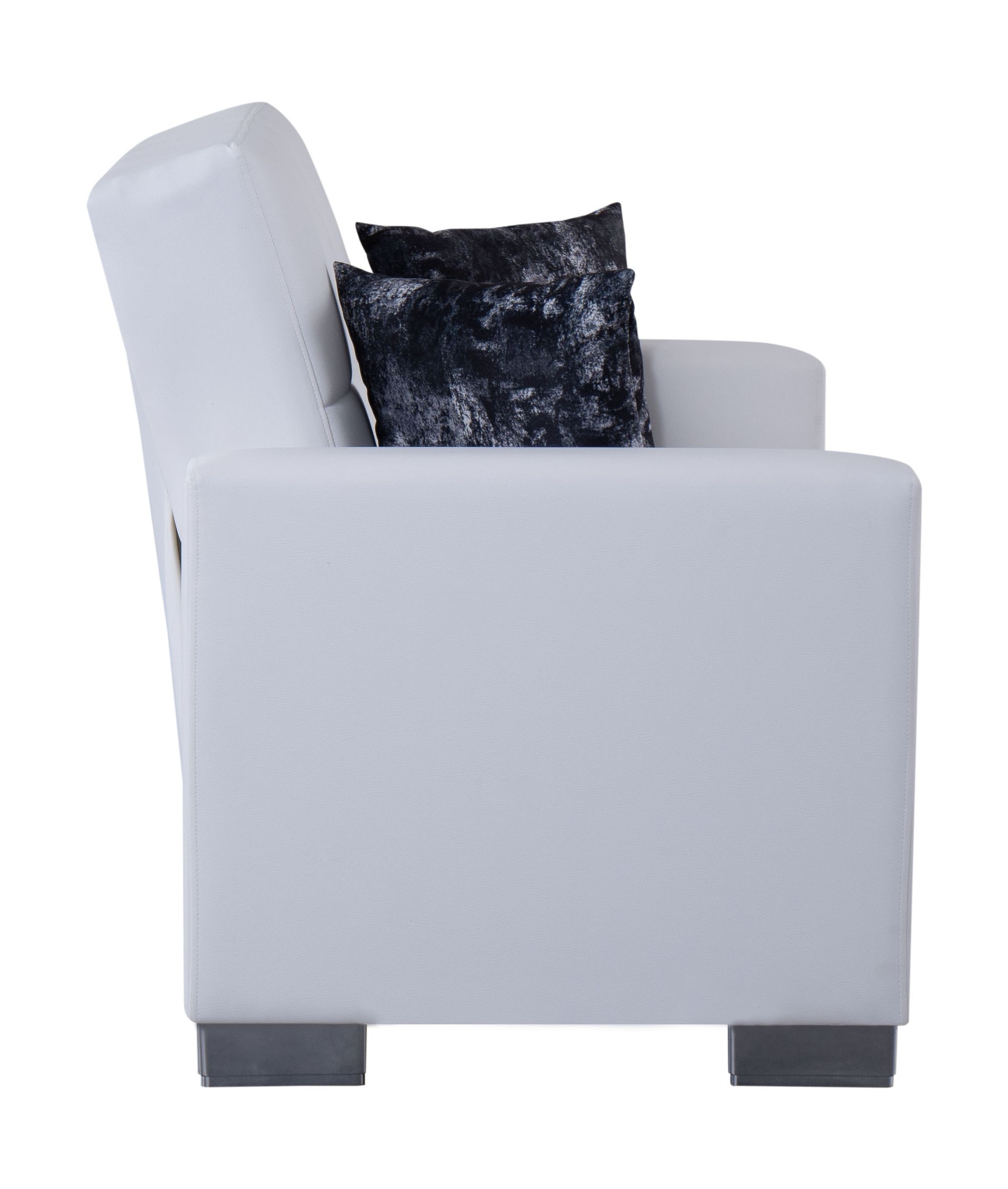 SM Armada Fabric/PU Sleeper Loveseat with Storage