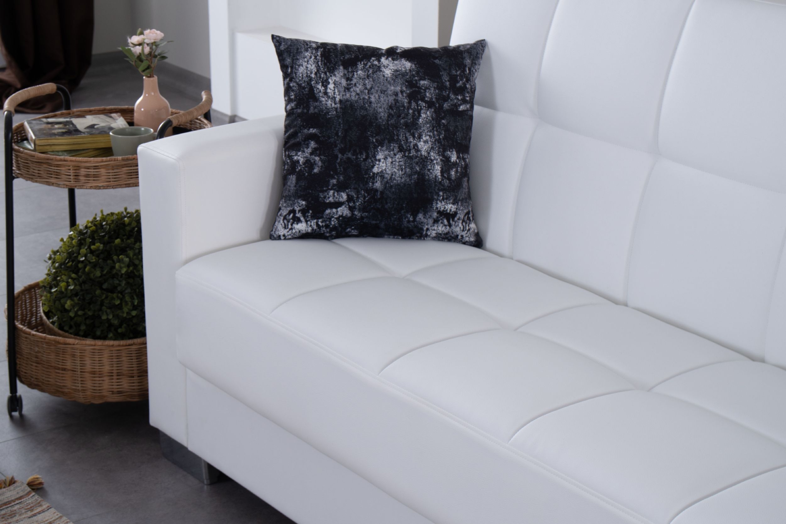SM Armada PU Sleeper Loveseat with Storage