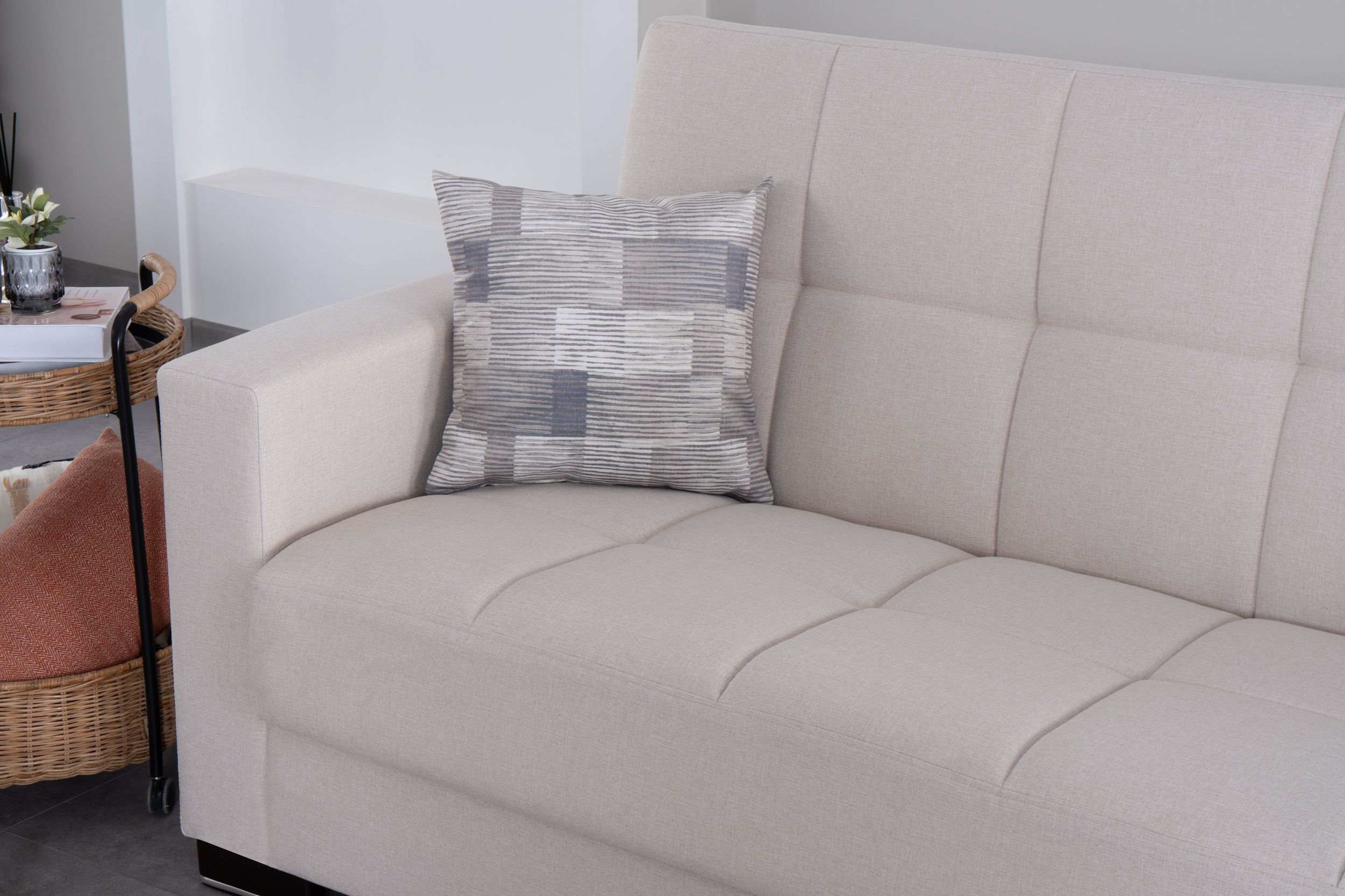 SM Armada Fabric Sleeper Loveseat with Storage