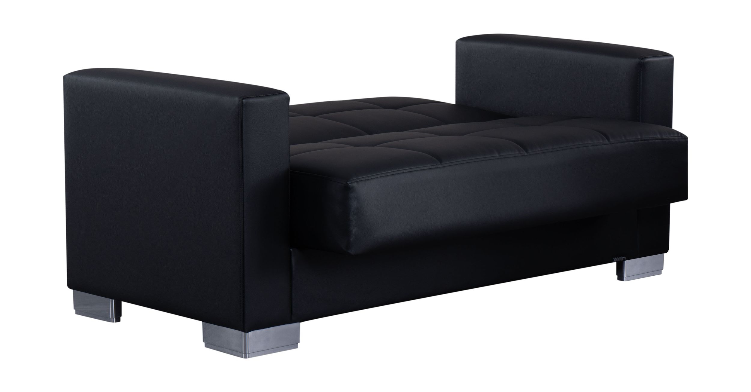 SM Armada Fabric/PU Sleeper Loveseat with Storage