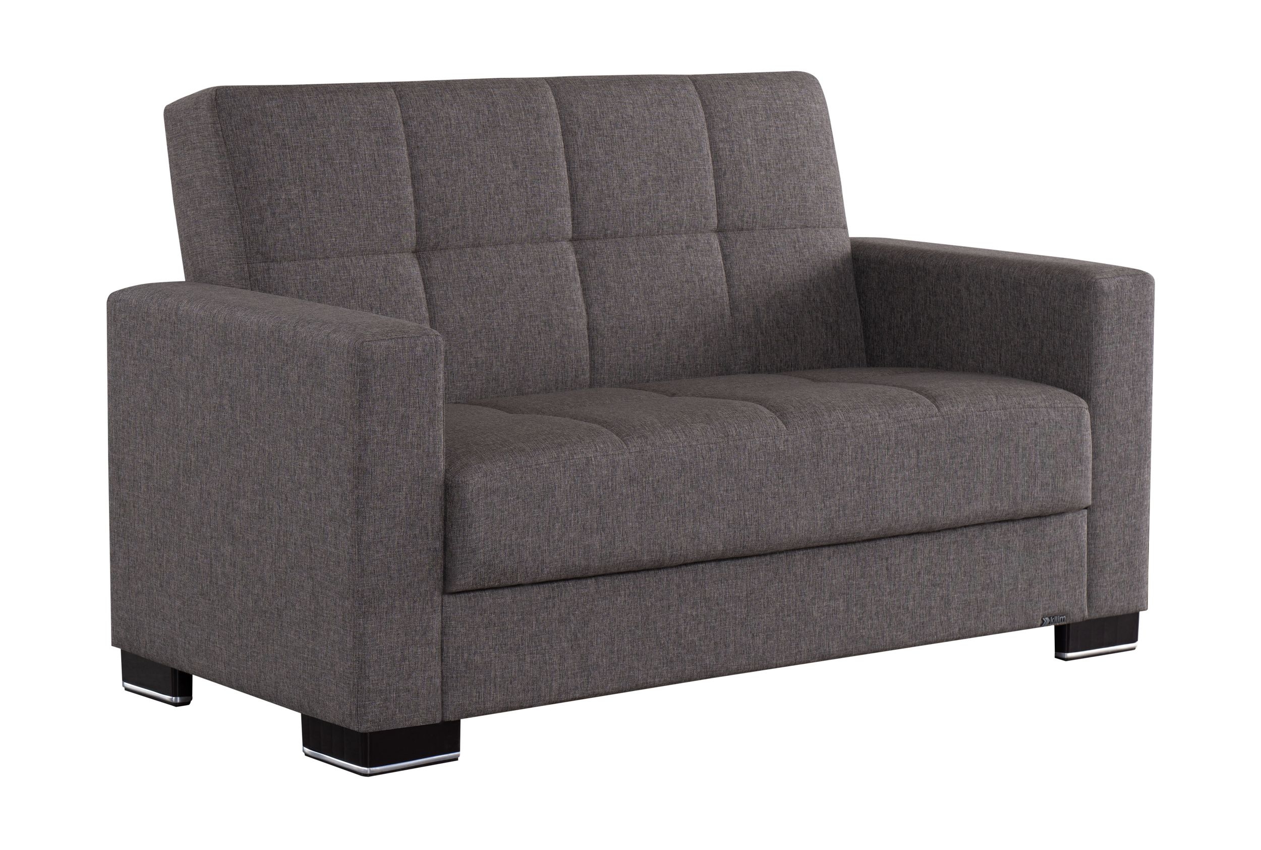 SM Armada Fabric/PU Sleeper Loveseat with Storage