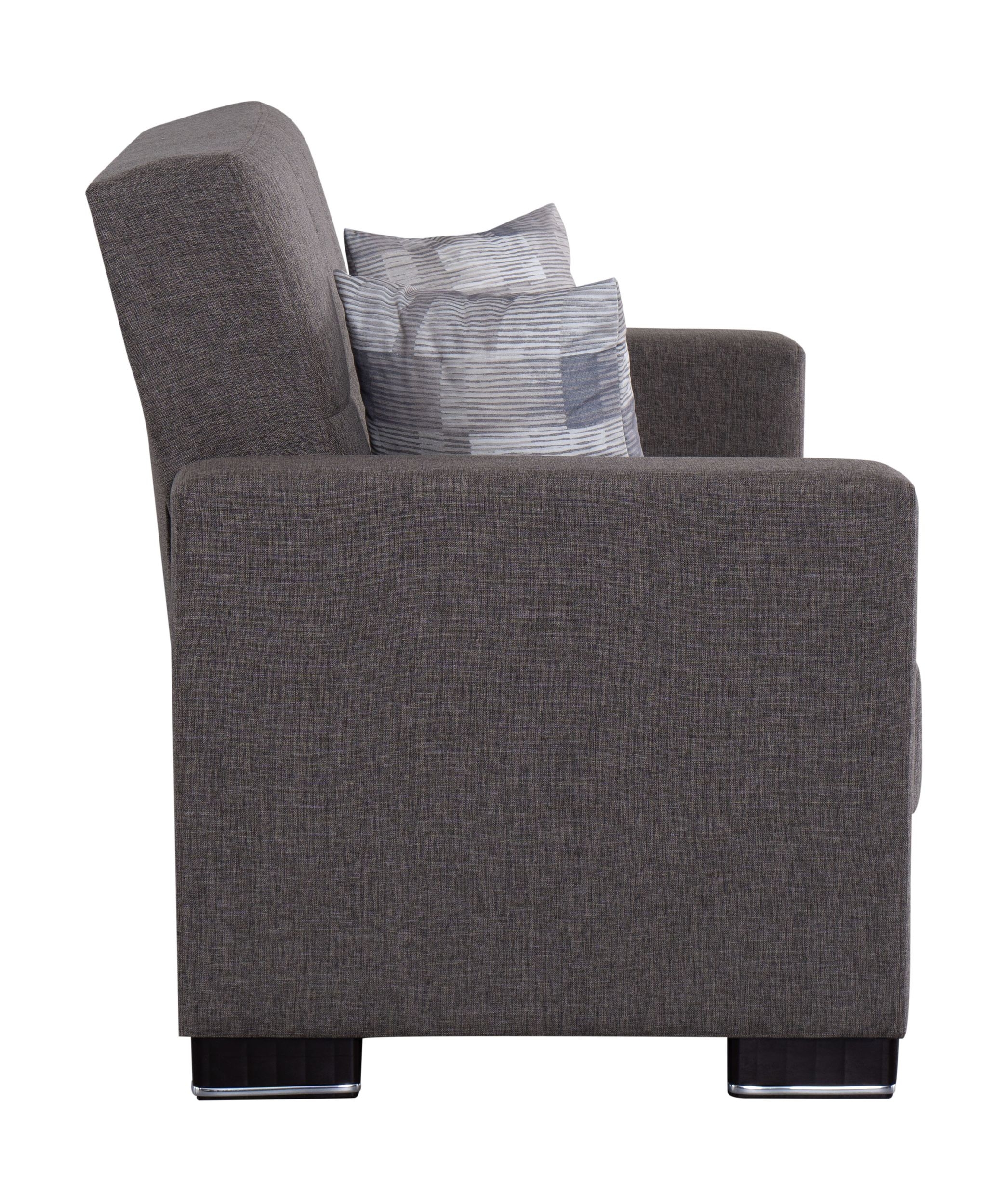 SM Armada Fabric/PU Sleeper Loveseat with Storage