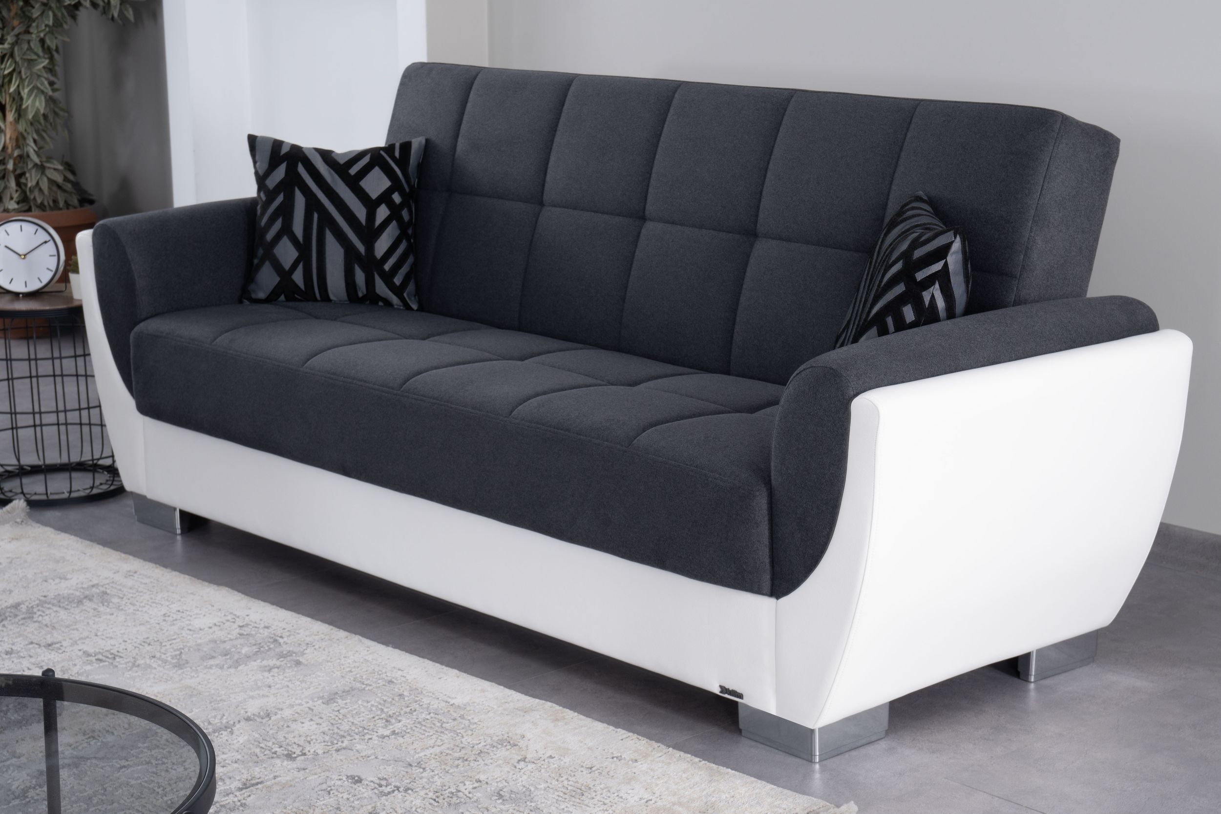 SM Armada Air Fabric/PU Sleeper Sofa with Storage