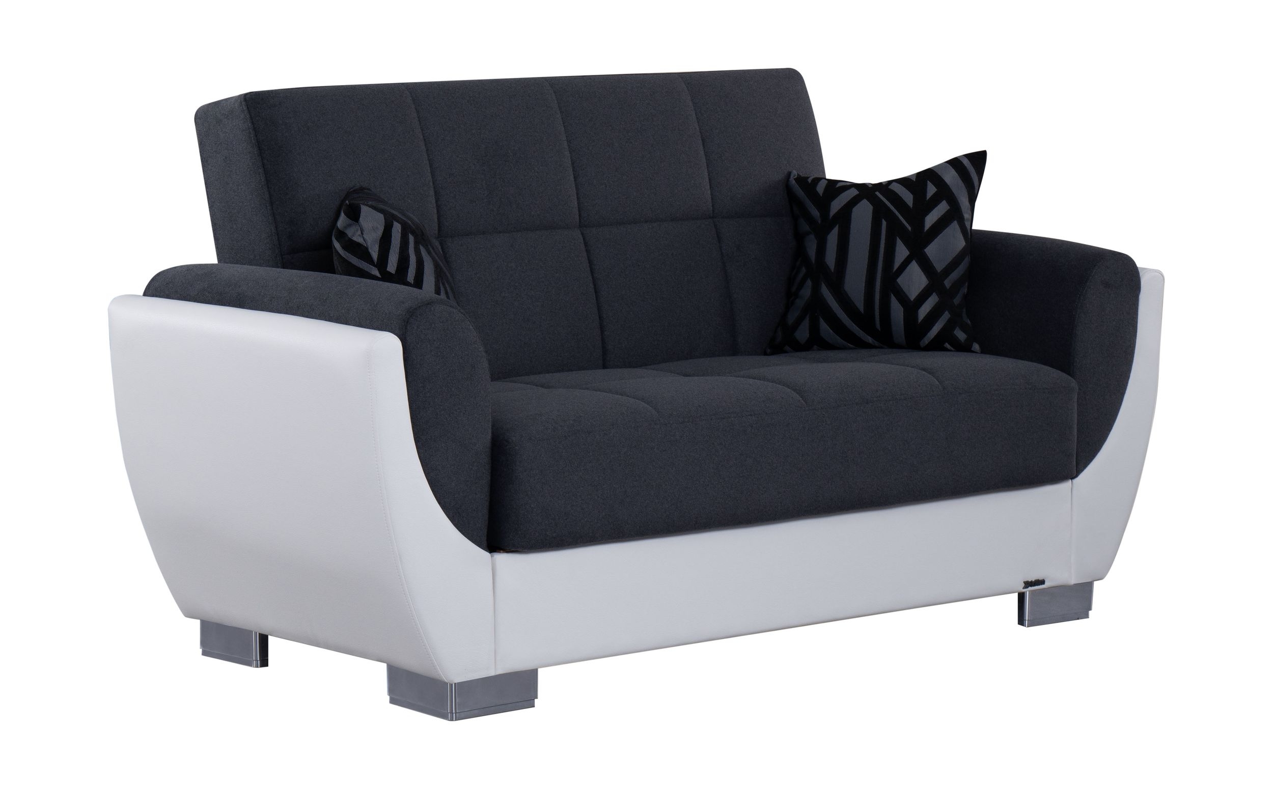 SM Armada Air Fabric/PU Sleeper Loveseat with Storage