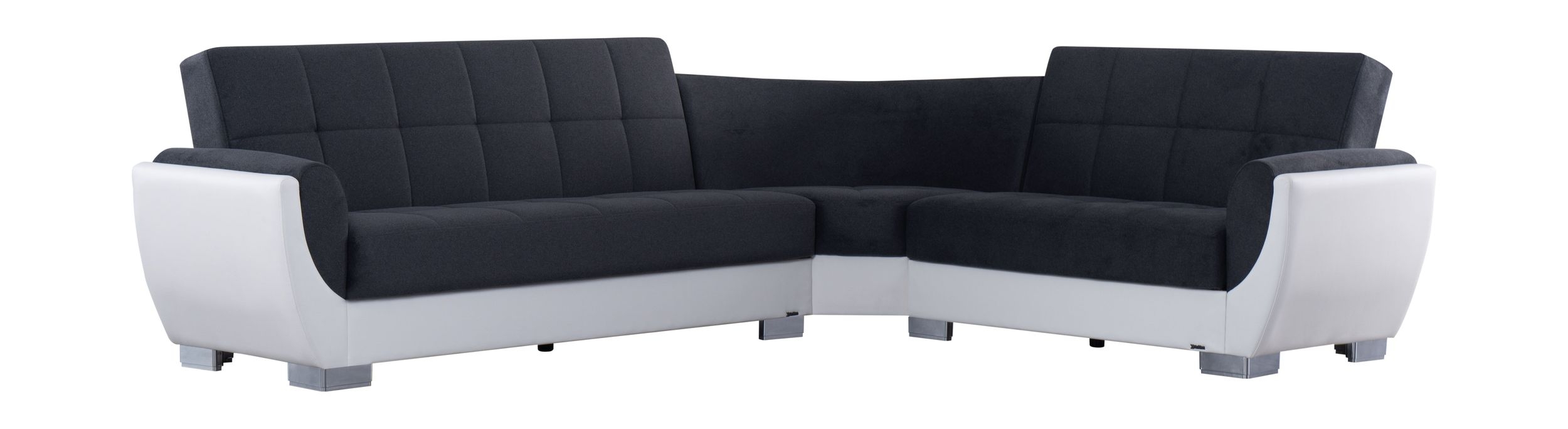 SM Armada Air Fabric/PU Reversible L-Shape Sectional Sofa
