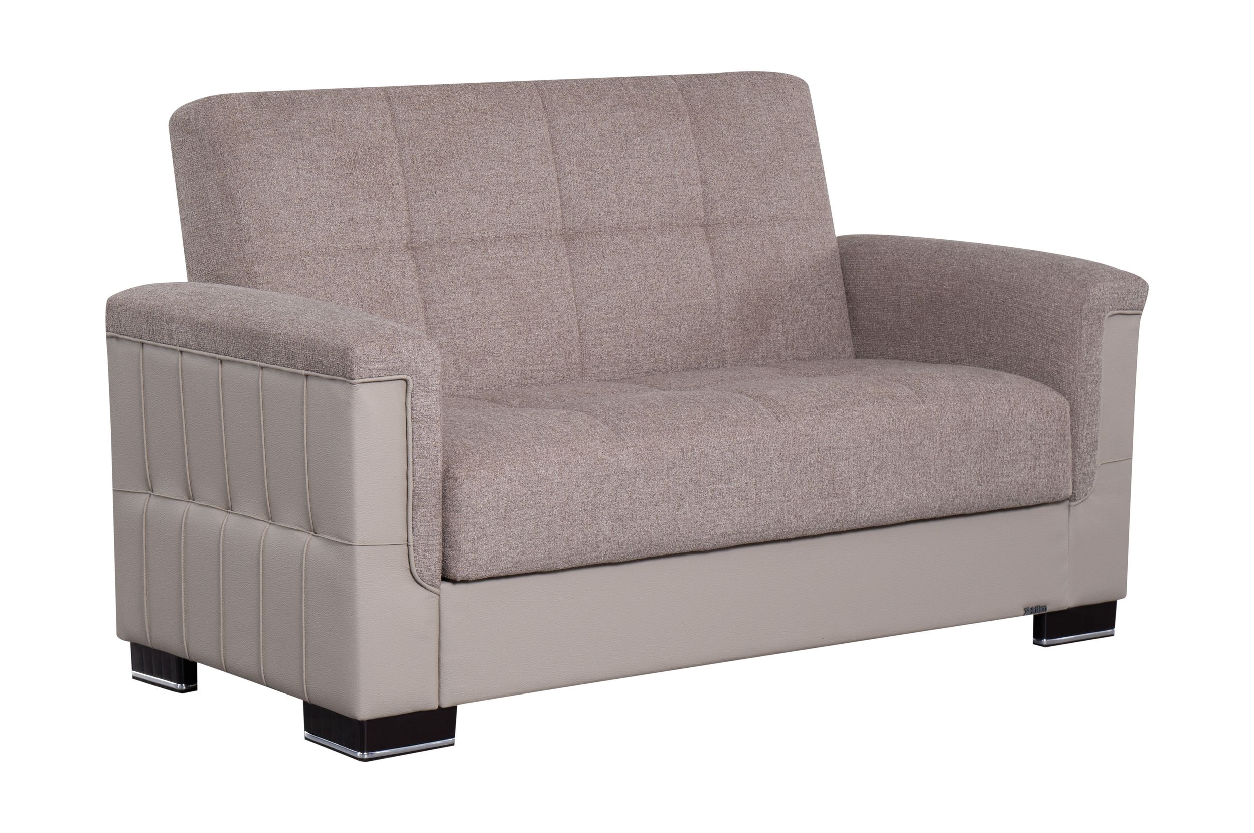 SM Armada Pro Fabric/PU Sleeper Loveseat with Storage